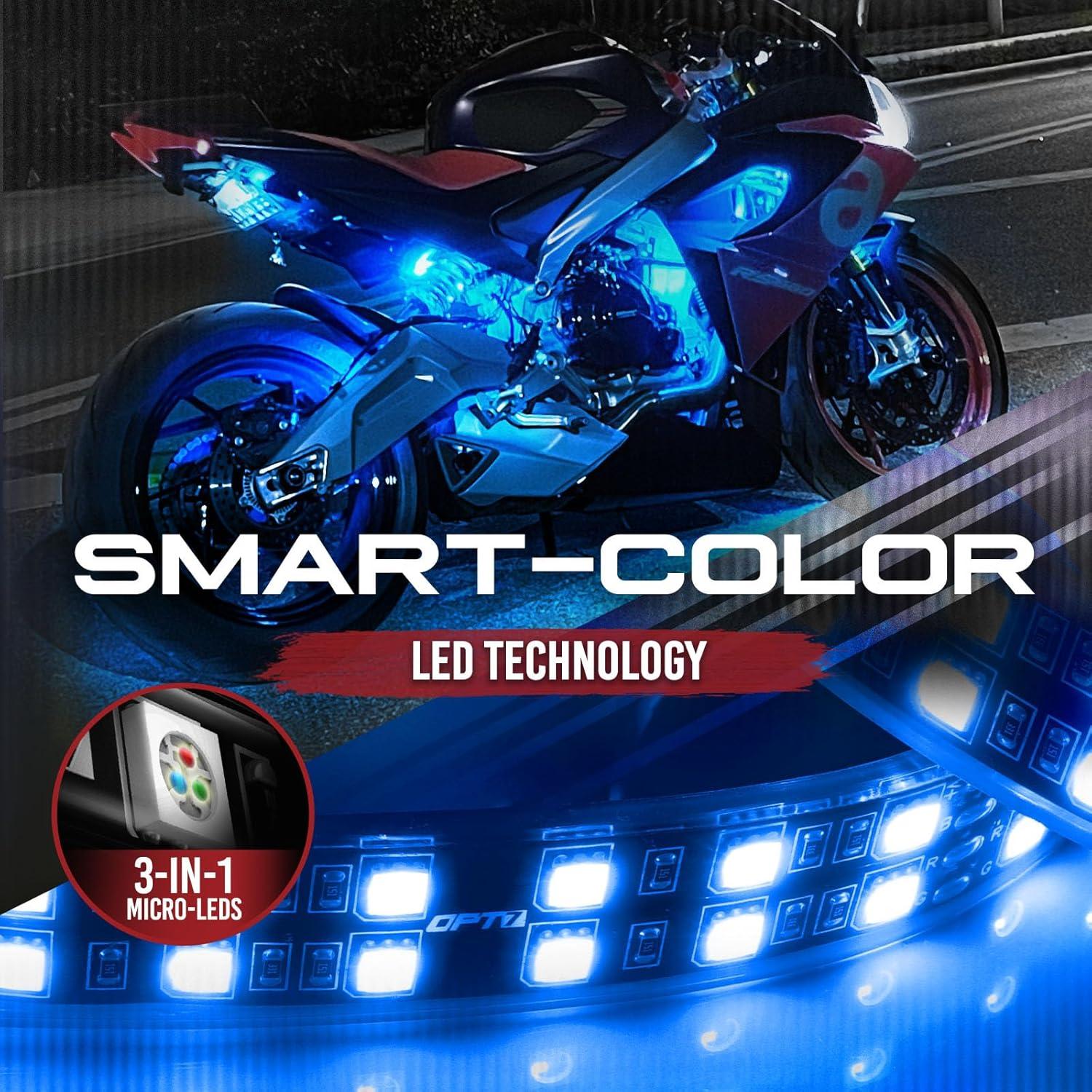 Tiras LED de Doble Fila OPT7 Aura 4 Piezas Multicolor 10.16 cm