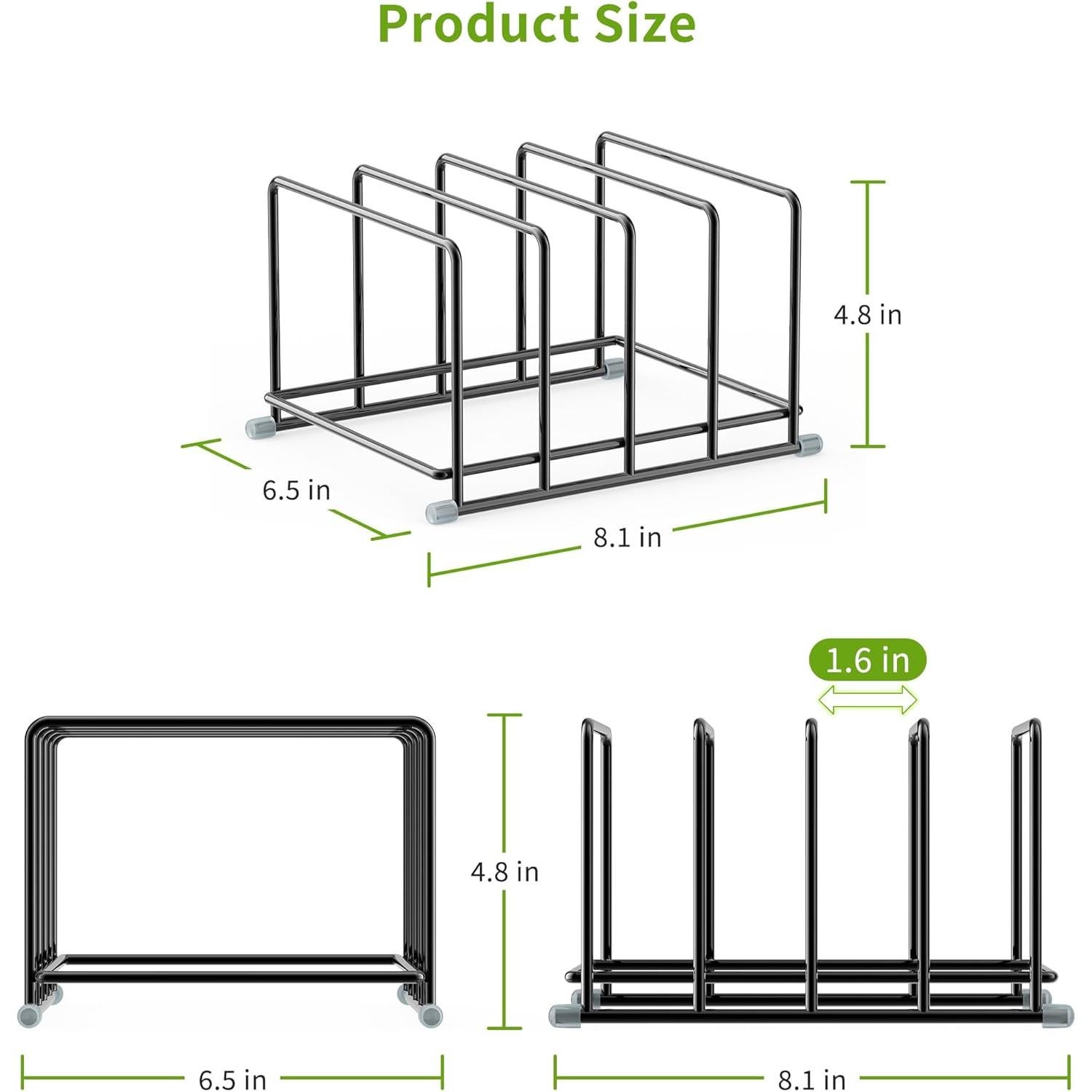 Organizador de Tablas de Cortar PLUVON Mediano 4 Ranuras