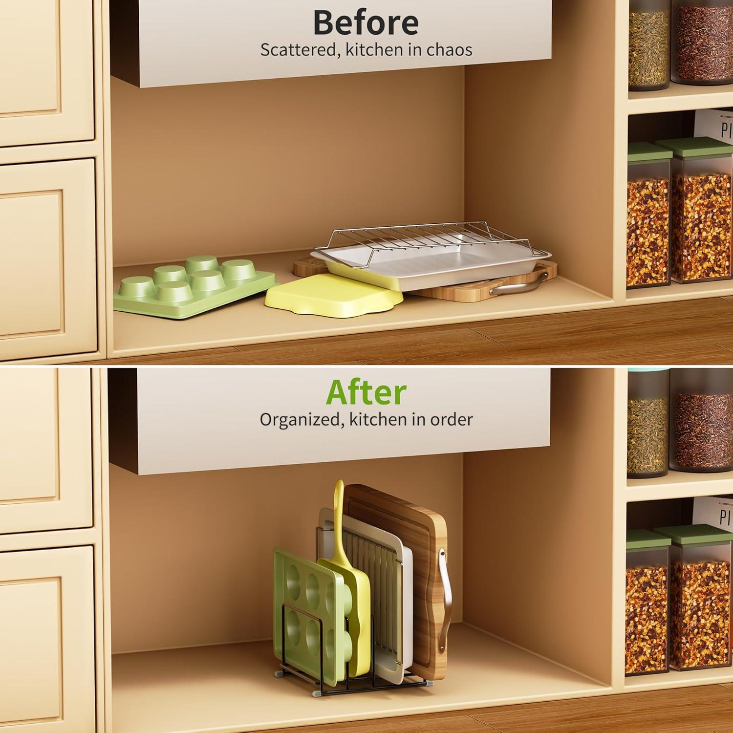 Organizador de Tablas de Cortar PLUVON Mediano 4 Ranuras