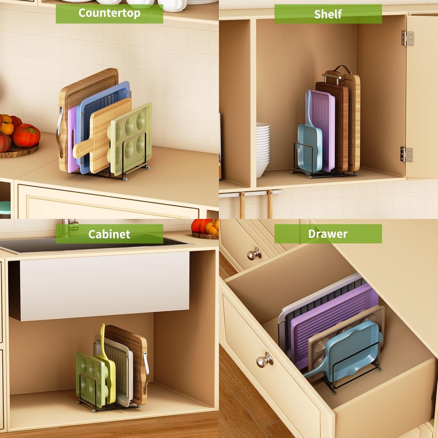 Organizador de Tablas de Cortar PLUVON Mediano 4 Ranuras