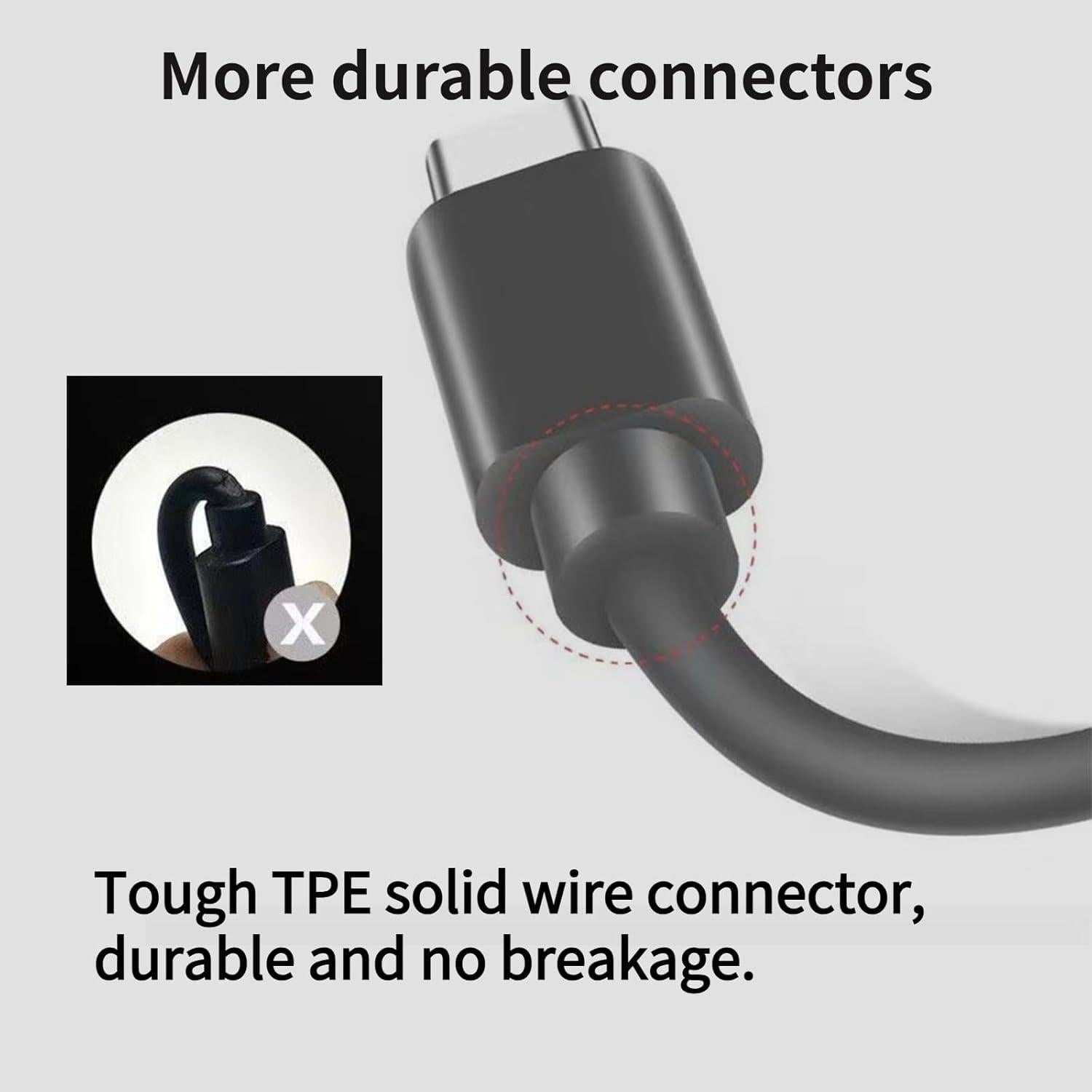 Paquete de 2 Cables de Carga Tipo C Xinya 1.0m y 0.6m