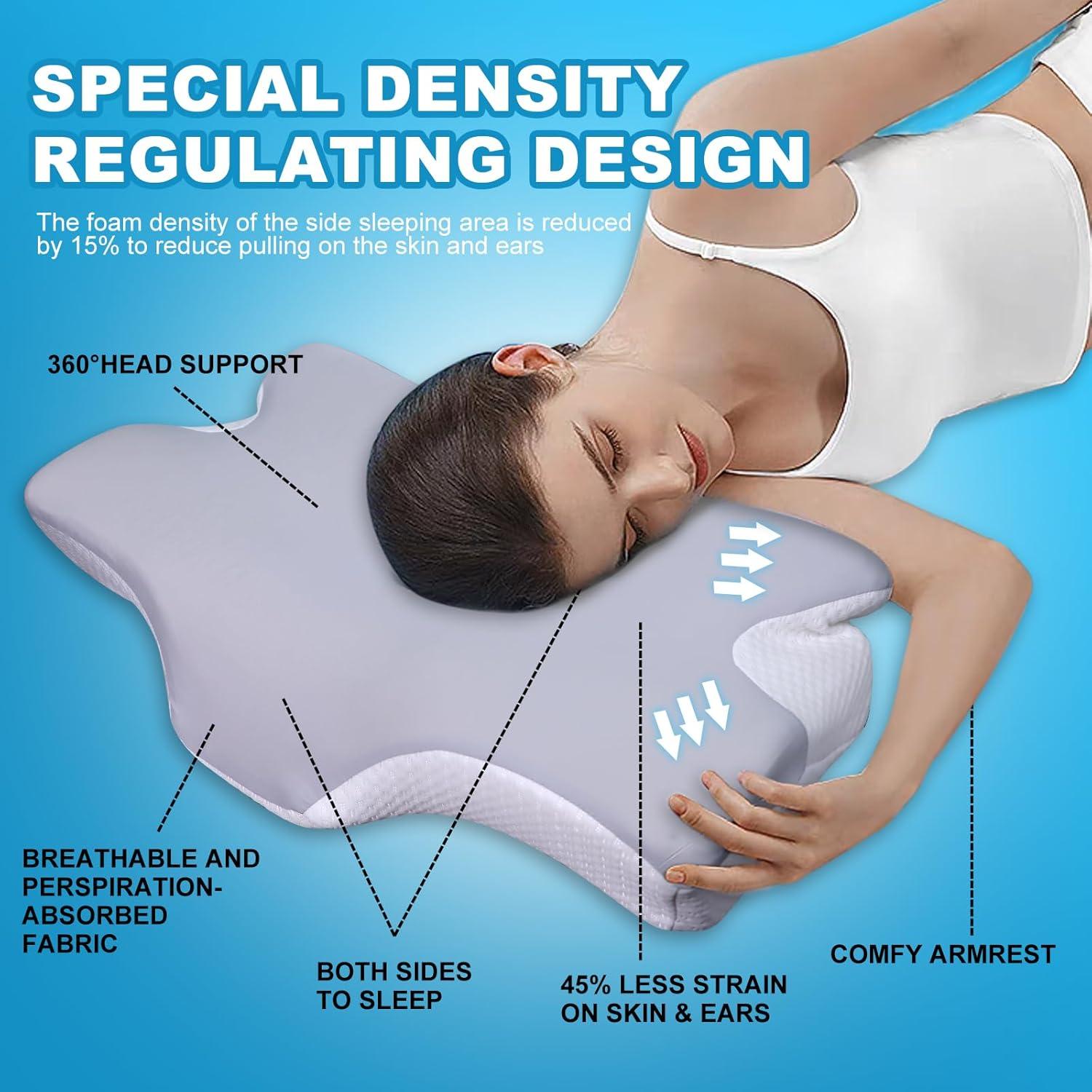 Almohada Cervical Ergonómica BSAFP con Espuma de Memoria 63.5x38.1cm