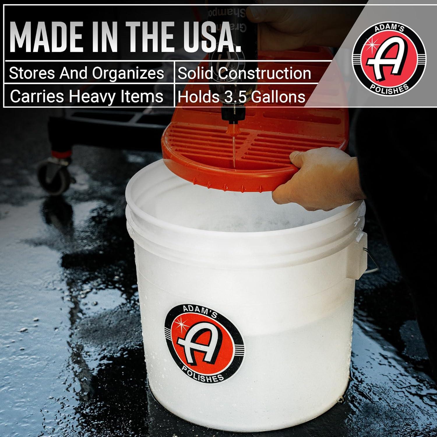 Cubo de Lavado de Coche Adam's Polishes 13.25L con Grit Guard - Paquete de 2
