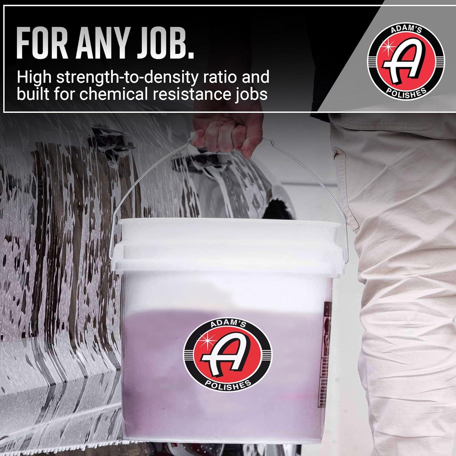 Cubo de Lavado de Coche Adam's Polishes 13.25L con Grit Guard - Paquete de 2