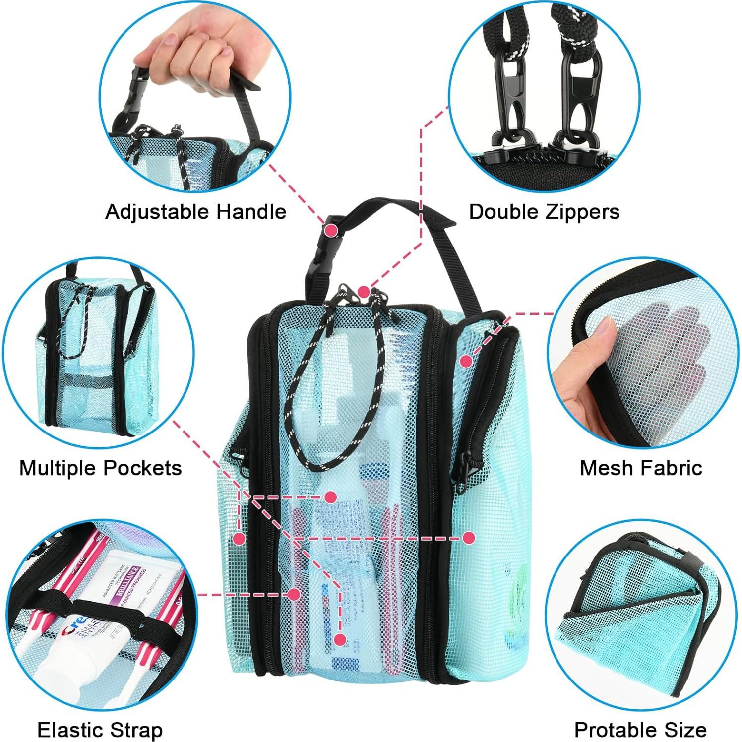 Organizador de Ducha Portátil Cosmos Azul Aqua 25.4x15.2cm