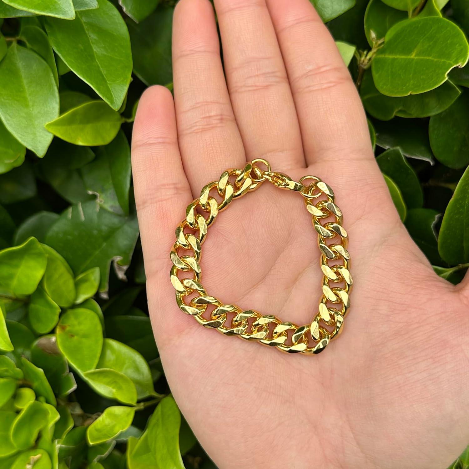 Collar de muñeca 17cm BOTVUG perlas doradas plateadas