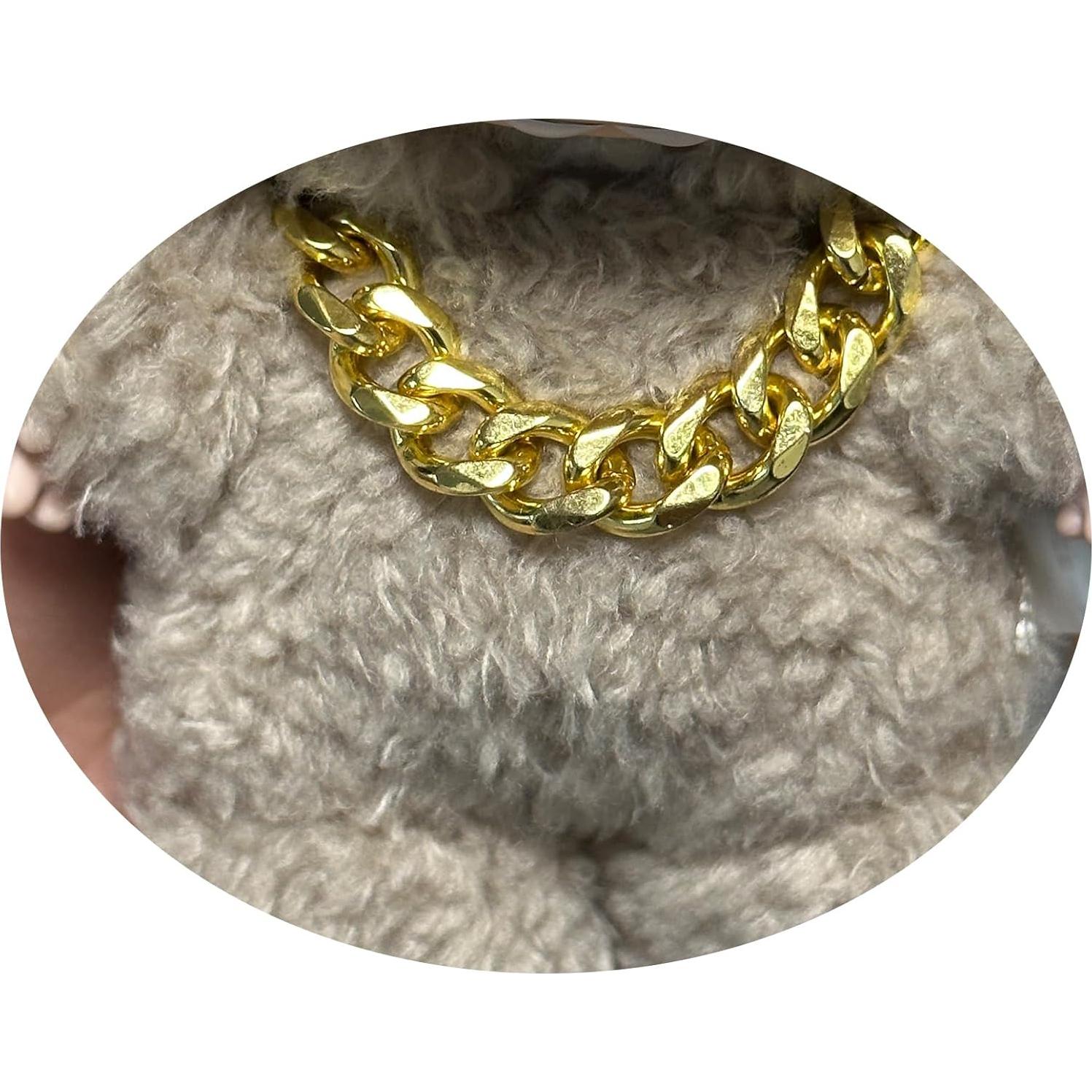 Collar de muñeca 17cm BOTVUG perlas doradas plateadas