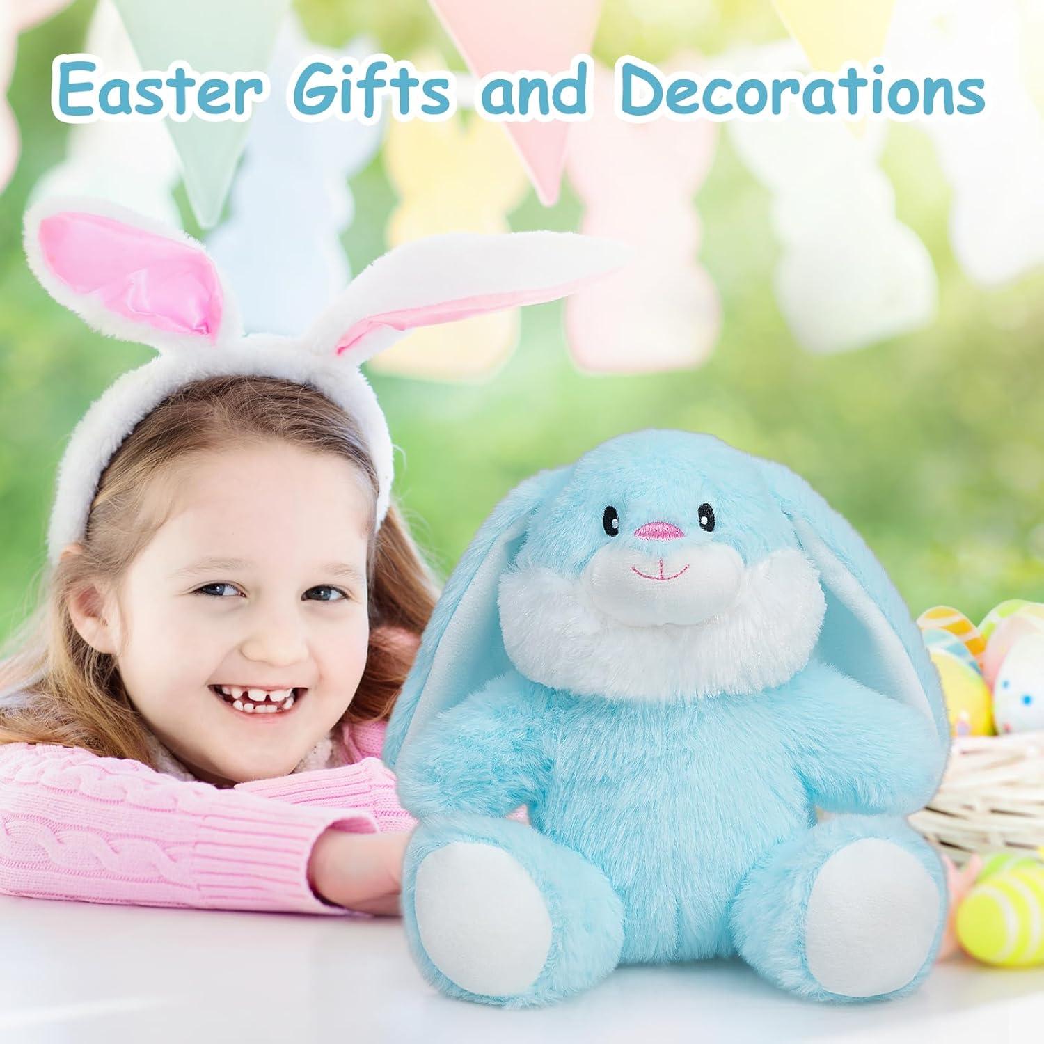 Conejo de Peluche HollyHOME 18cm Azul Polvo para Niños