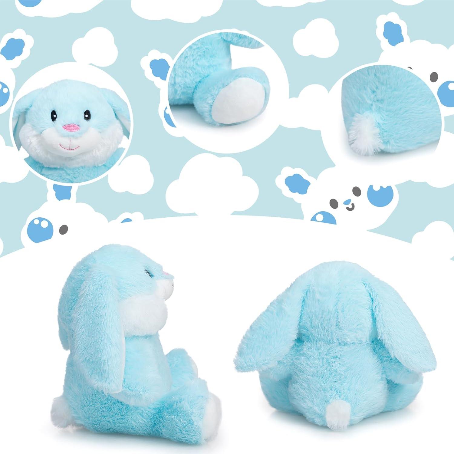 Conejo de Peluche HollyHOME 18cm Azul Polvo para Niños