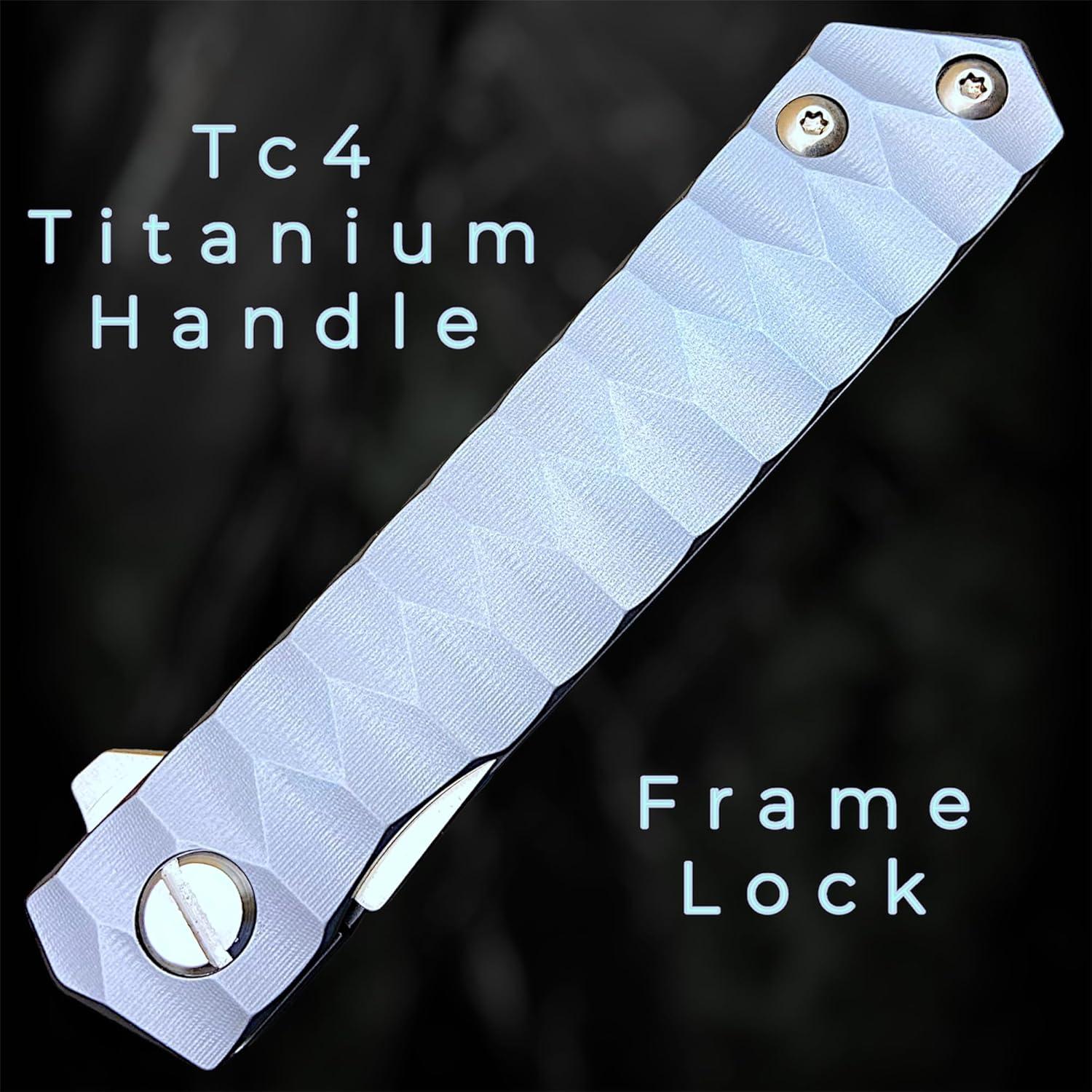 Cuchillo Plegable EDC Tactical Gearz Santo T Titanio 8.89 cm