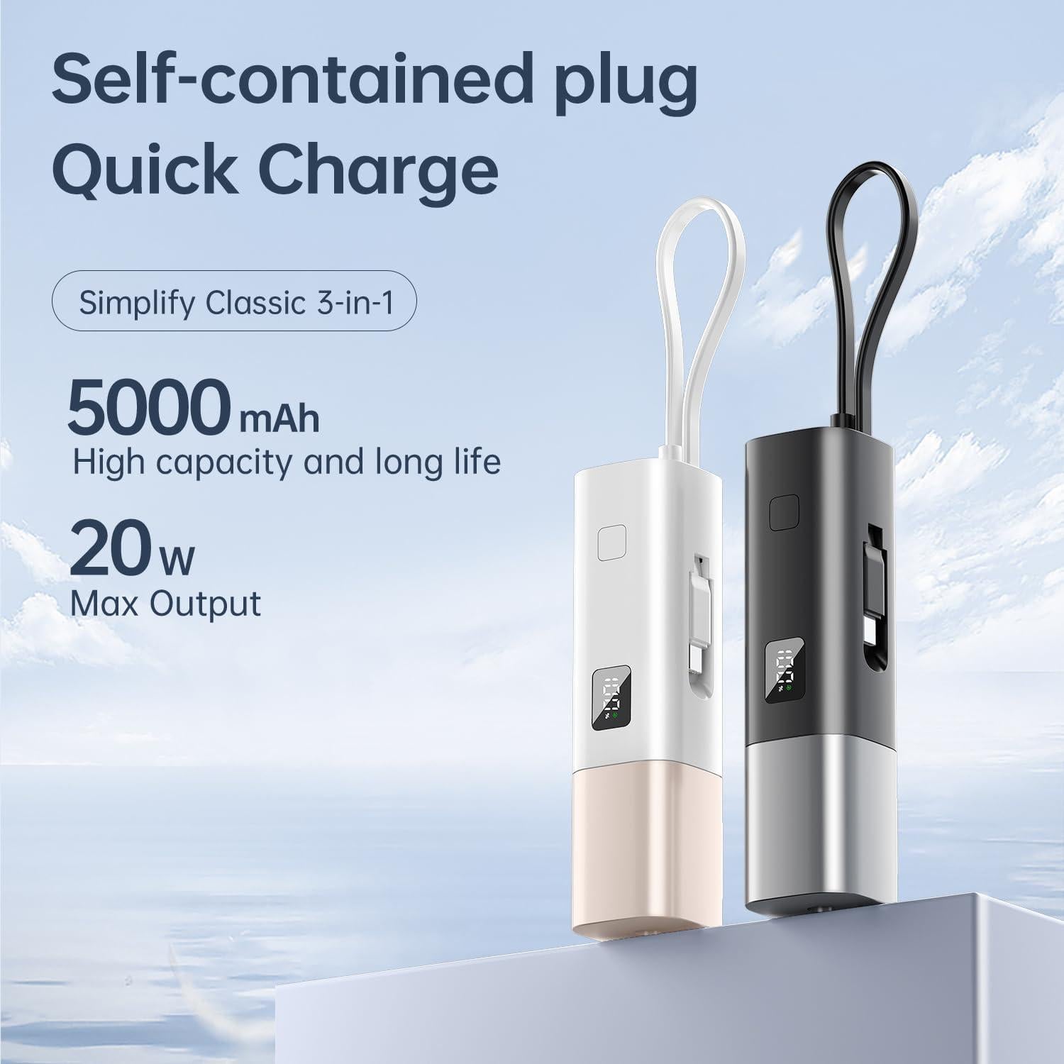 Banco de Poder Portátil GUSGU Power Go V24 5000mAh USB-C