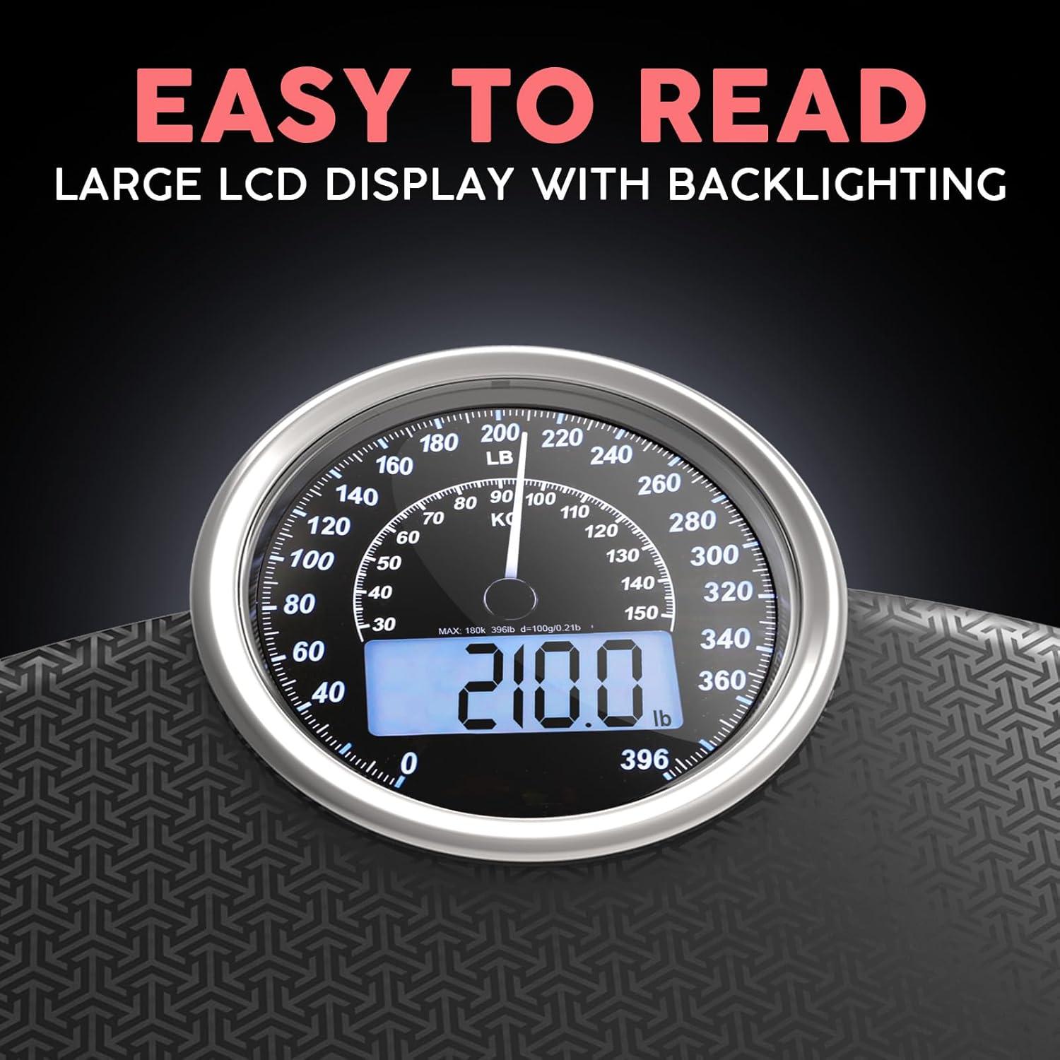 Báscula Híbrida Digital y Analógica Adamson 180kg Vidrio Templado