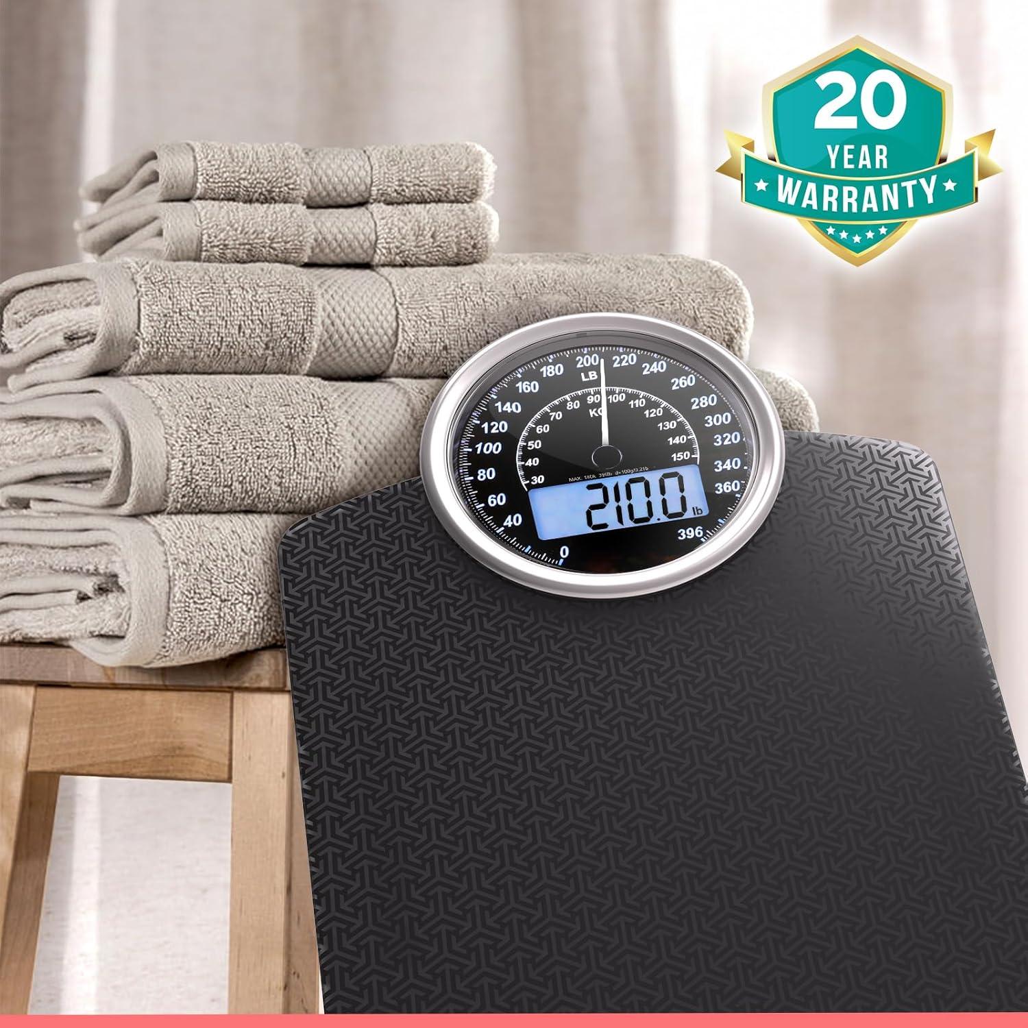 Báscula Híbrida Digital y Analógica Adamson 180kg Vidrio Templado