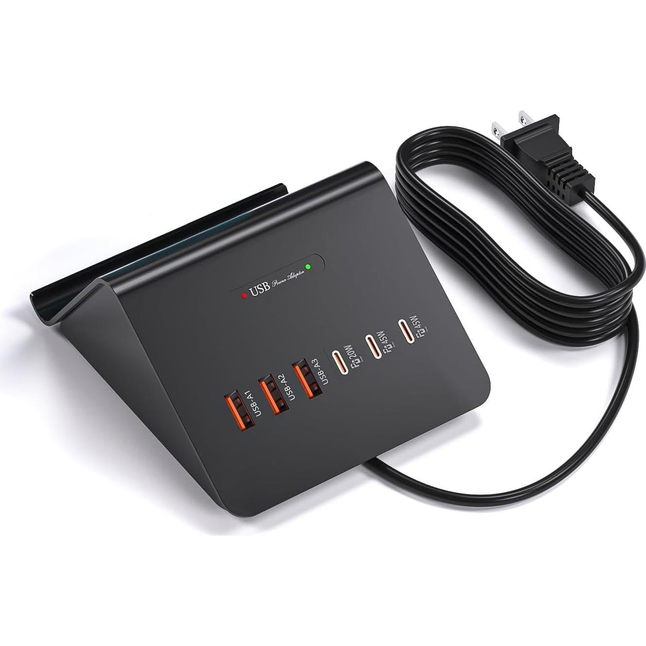 Estación de Carga USB C 100W 6 Puertos SOLOPEN Rápido