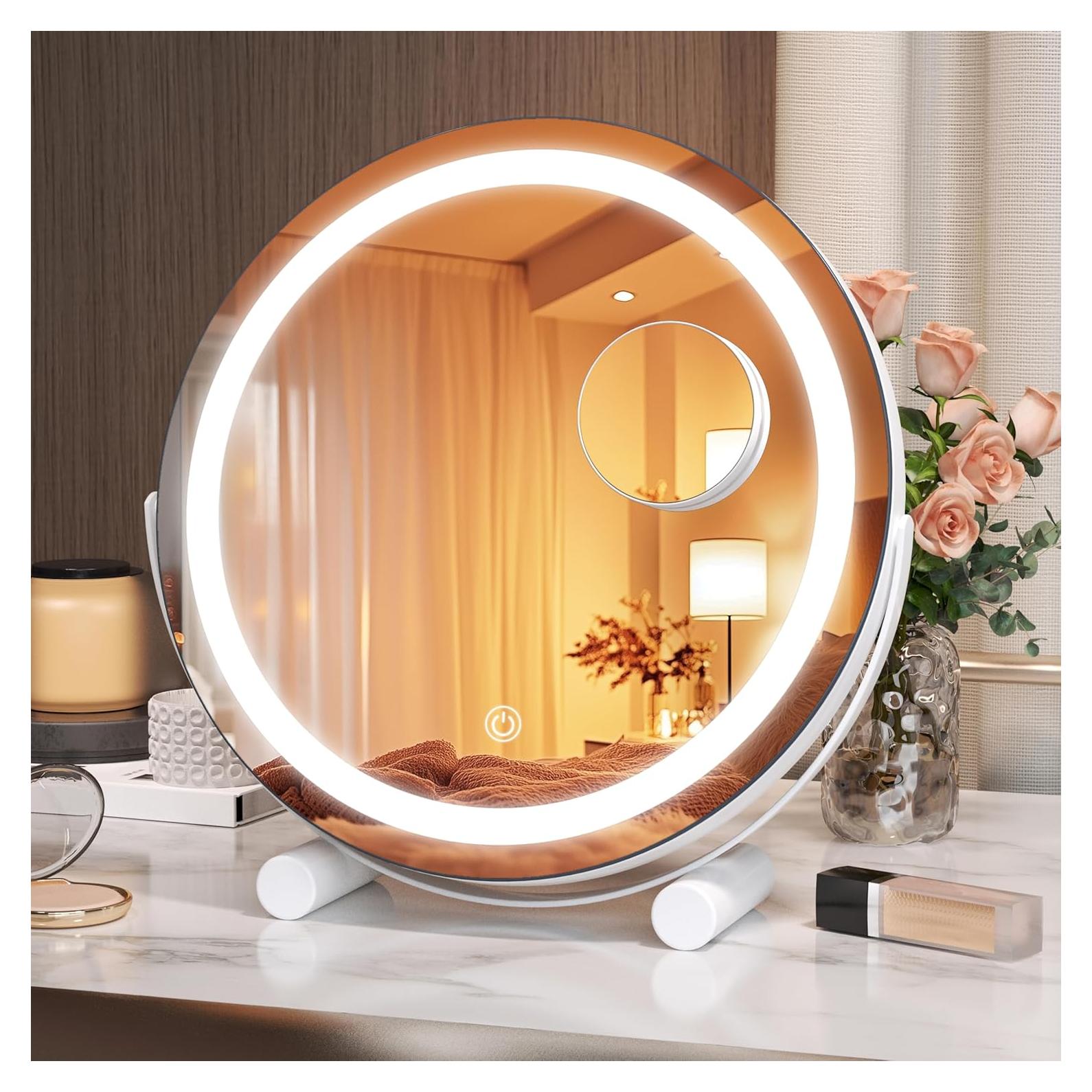 Espejo de Tocador Hasipu LED 11 cm x 11 cm 10X Aumento