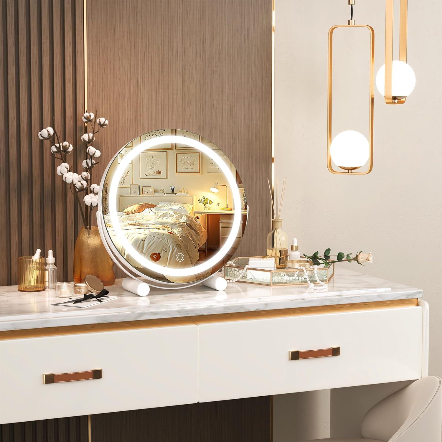 Espejo de Tocador Hasipu LED 11 cm x 11 cm 10X Aumento