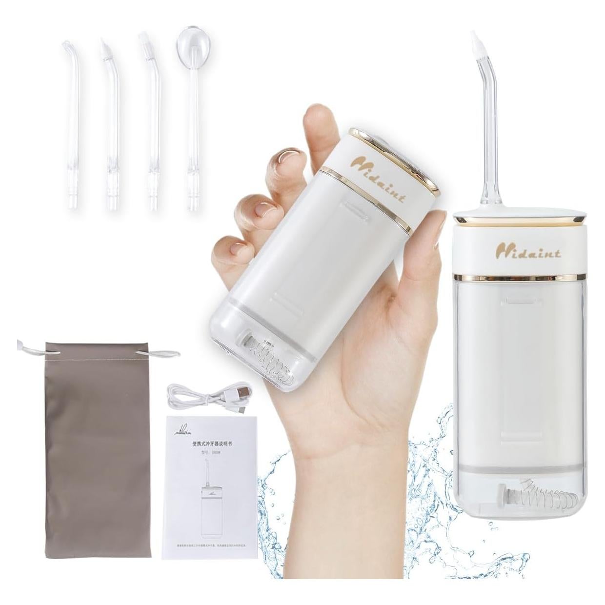 Irrigador Dental Portátil Hidaint Mini 360° Blanco