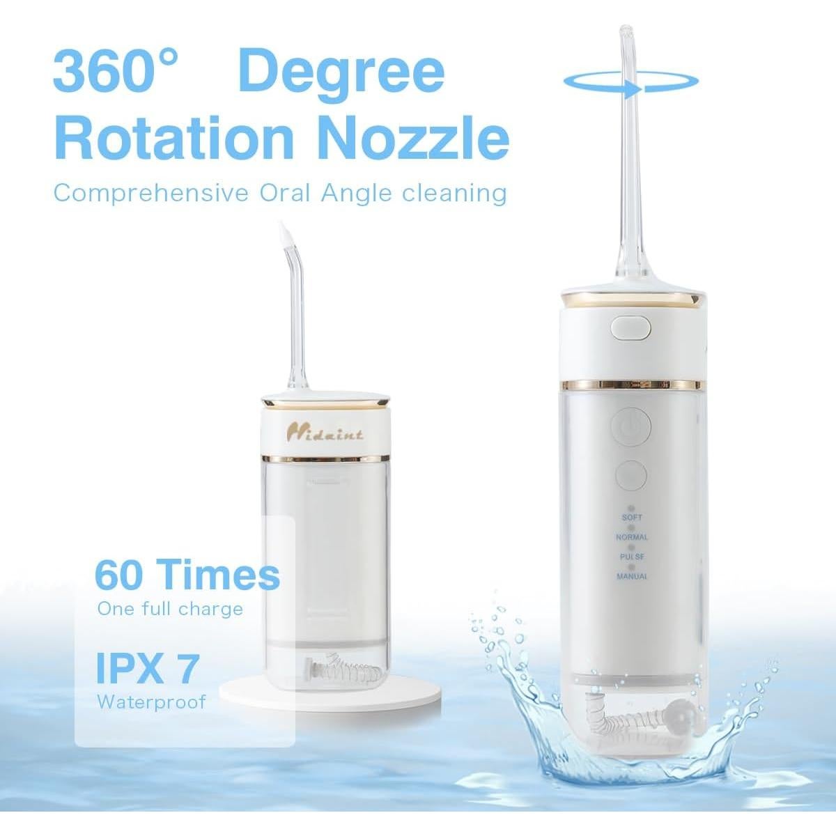 Irrigador Dental Portátil Hidaint Mini 360° Blanco