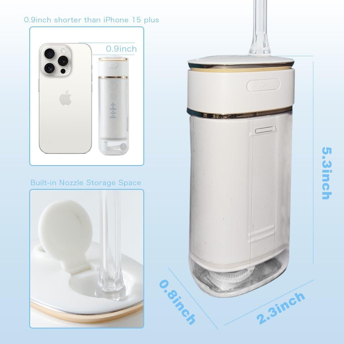 Irrigador Dental Portátil Hidaint Mini 360° Blanco