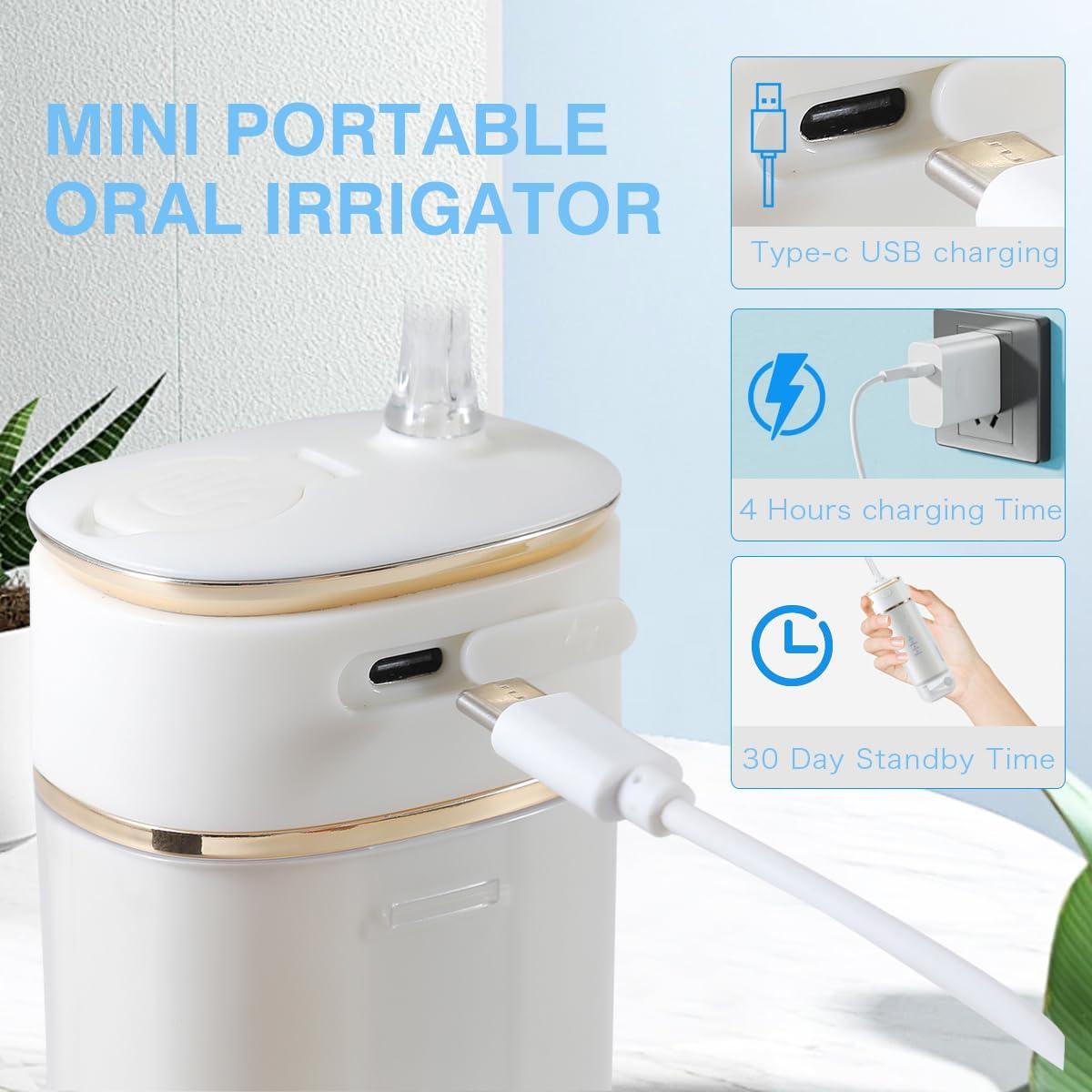 Irrigador Dental Portátil Hidaint Mini 360° Blanco