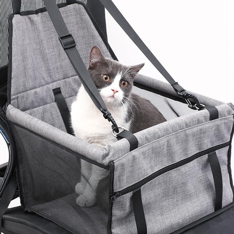 Asiento de coche para mascotas FXGJDeng pequeño negro hasta 5.4 kg