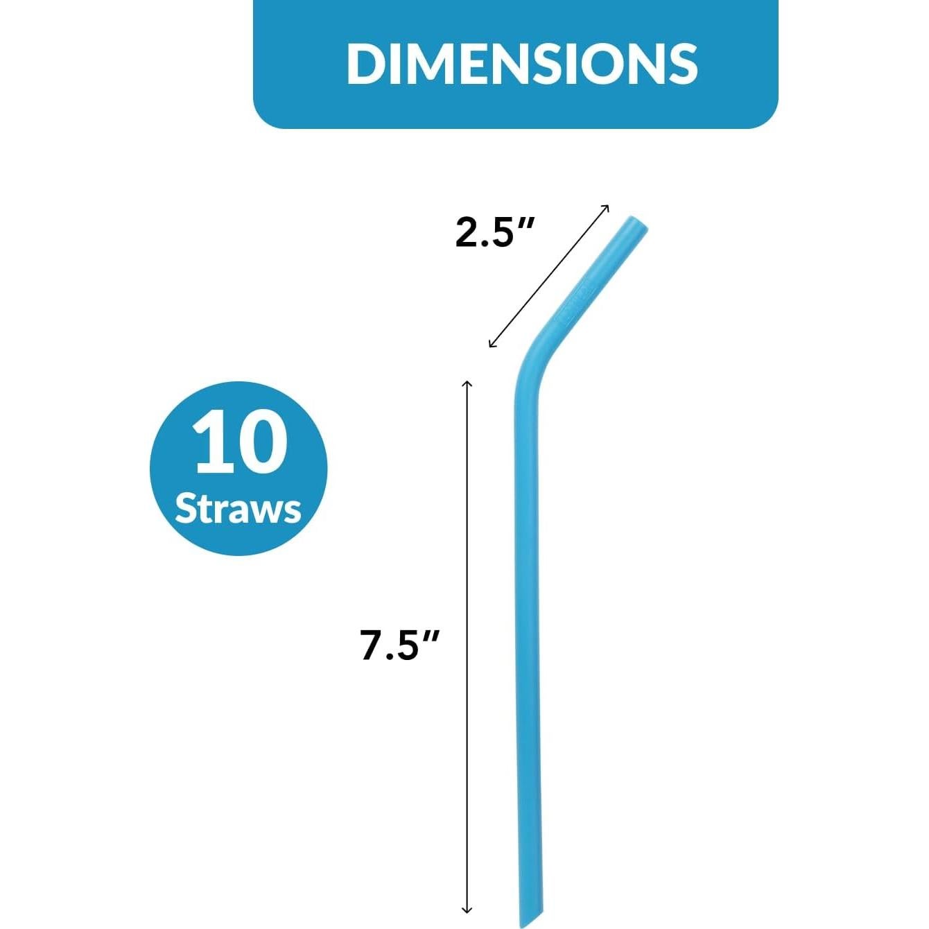 Popotes de Silicona Reutilizables Flathead - Juego de 10