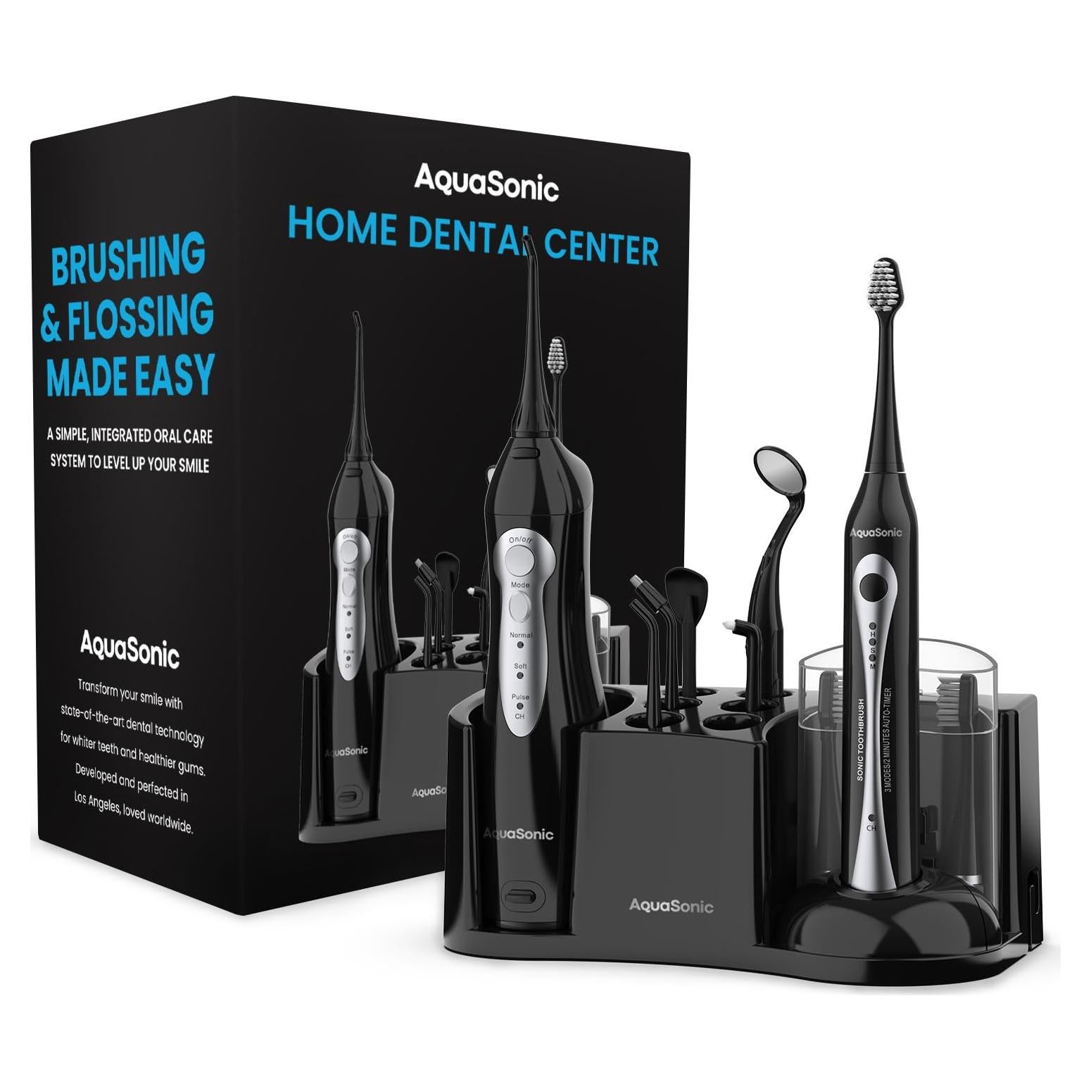 Centro Dental AquaSonic Recargable - Cepillo y Flossador