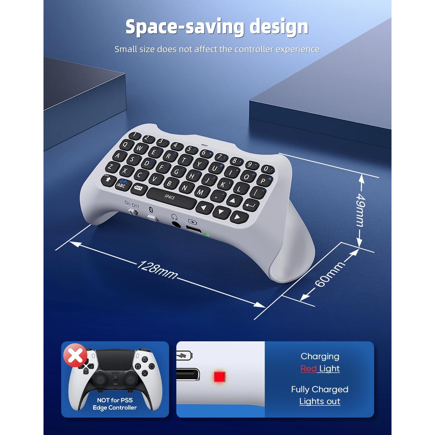 Teclado Inalámbrico MENEEA para PS5 Pro con Altavoz