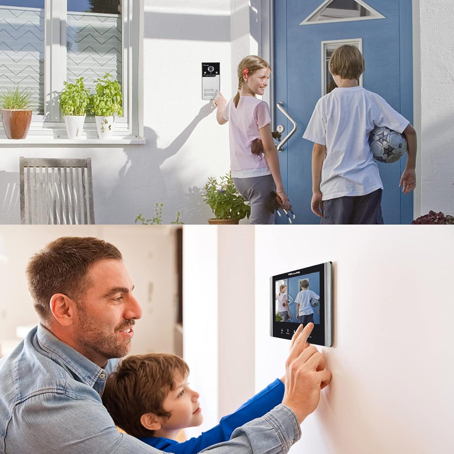 Intercomunicador Video WOLILIWO 7" HD 1 Cámara 2 Monitores