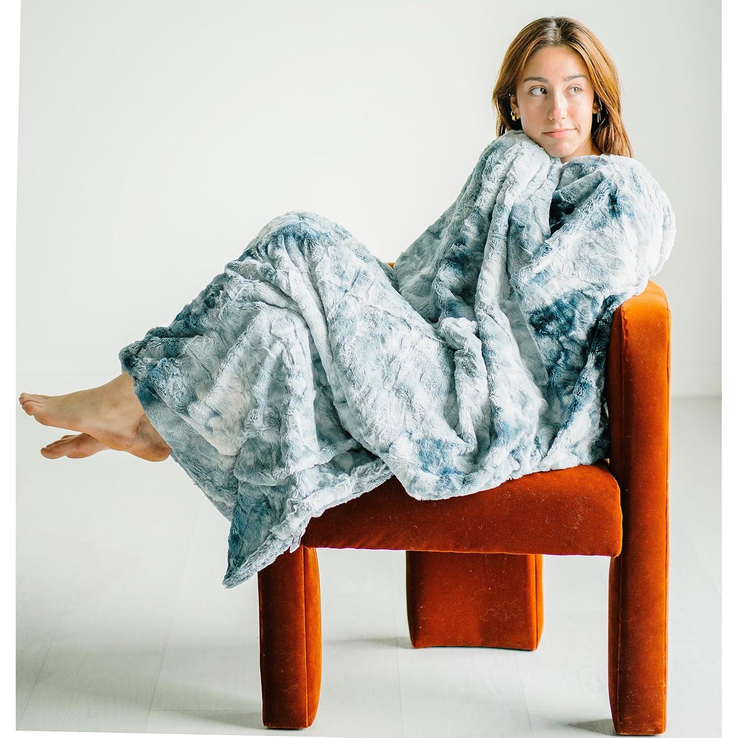 Manta Wolf Creek PADRE 5 Grande 127x165cm Azul Ártico Suave