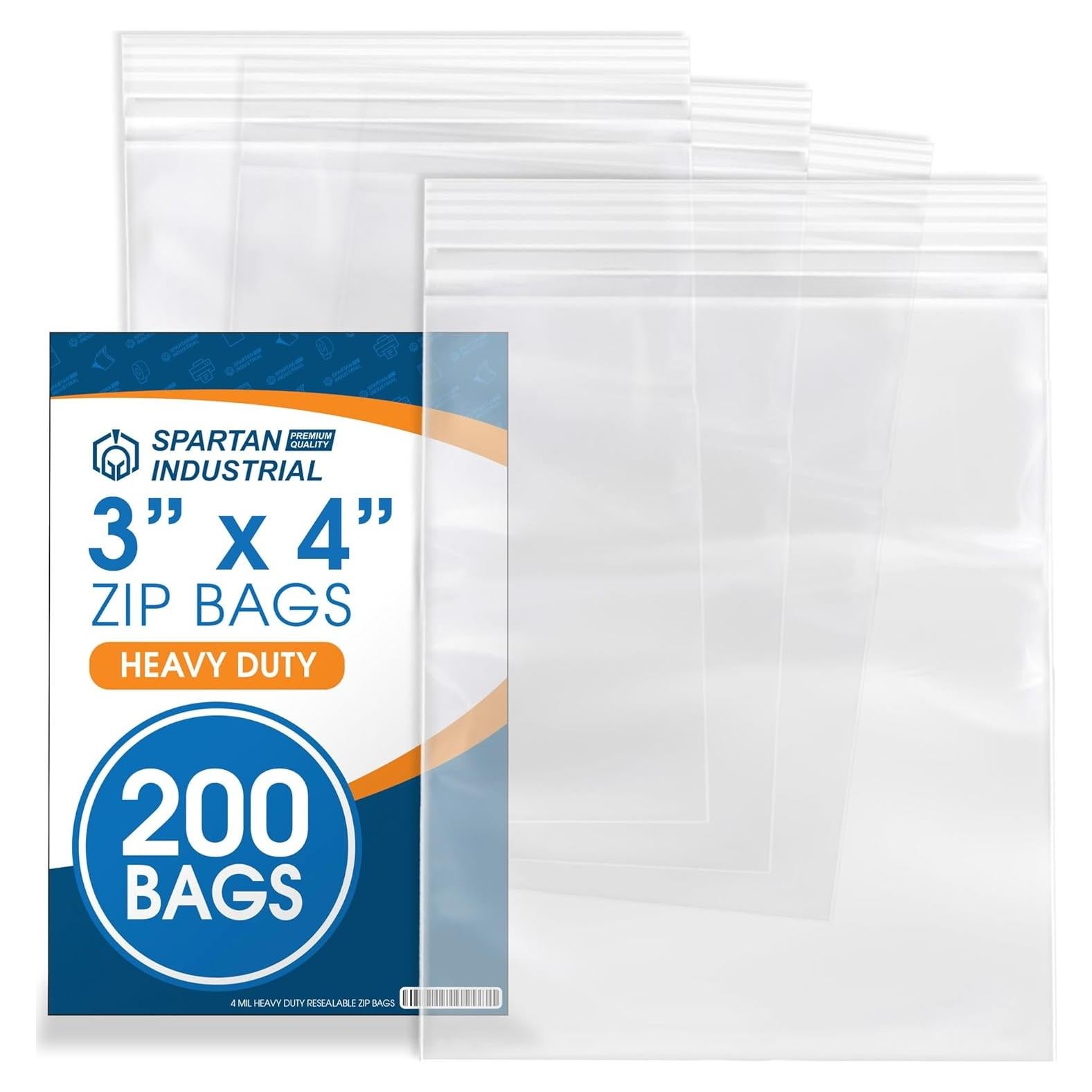 Bolsas de Plástico Reclosables Spartan Industrial 3x4" 200 Unidades