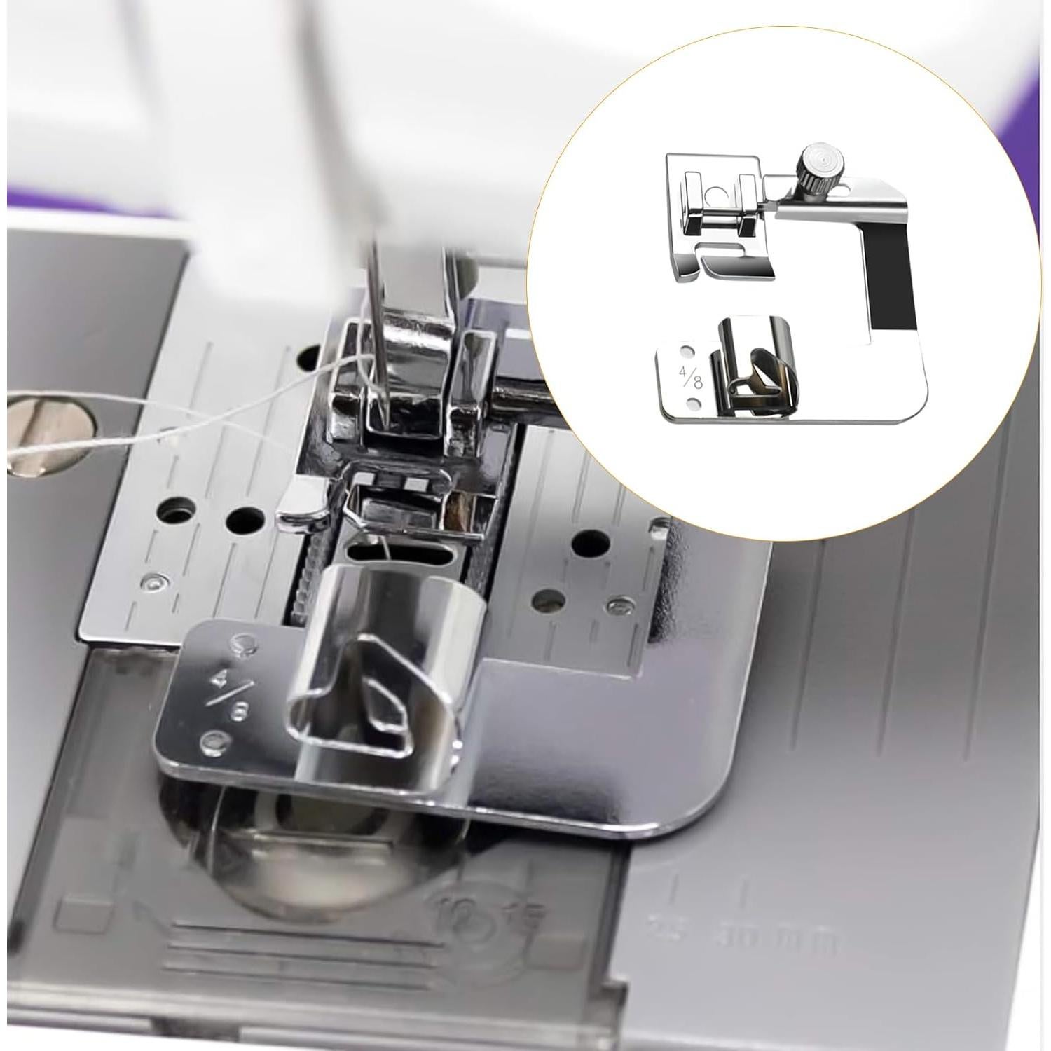 ANYQOO Juego de Pies de Prensatelas para Dobladillo 3 Piezas