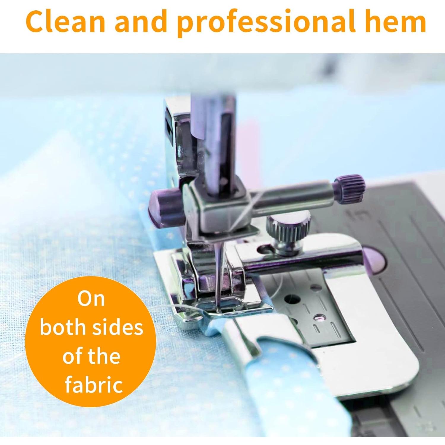 ANYQOO Juego de Pies de Prensatelas para Dobladillo 3 Piezas