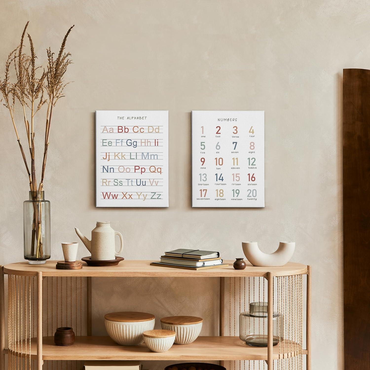 Conjunto de 2 Pósters de Arte de Lienzo HRQKO 28x36 cm