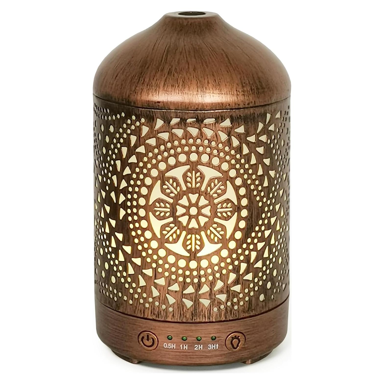 Difusor de Aceite Esencial Earnest Living 100 ml Metal Luz Nocturna