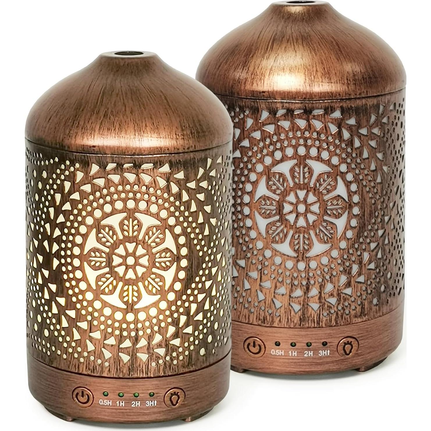 Difusor de Aceite Esencial Earnest Living 100 ml Metal Luz Nocturna