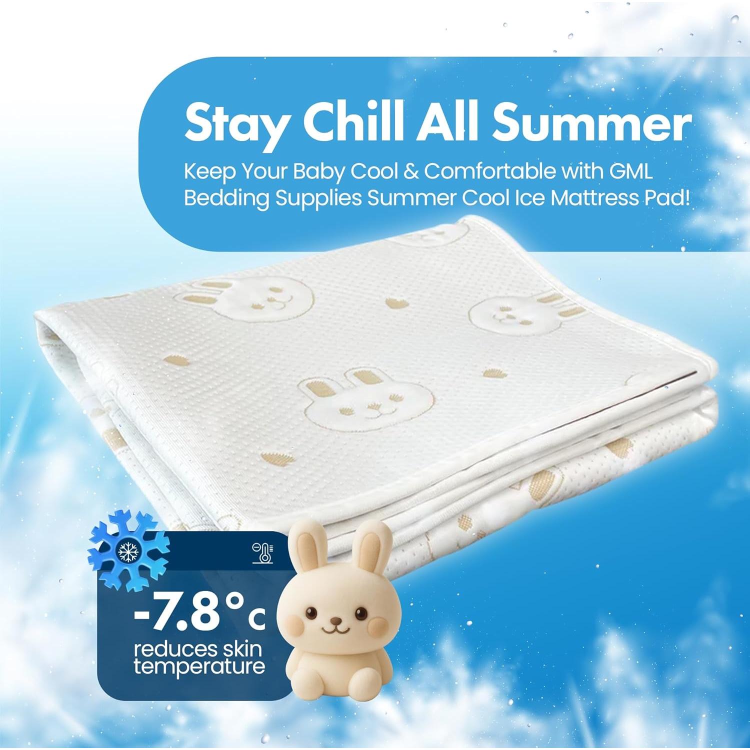 Colchón Protector para Cuna GML - Enfriamiento Hipoalergénico 70x119cm