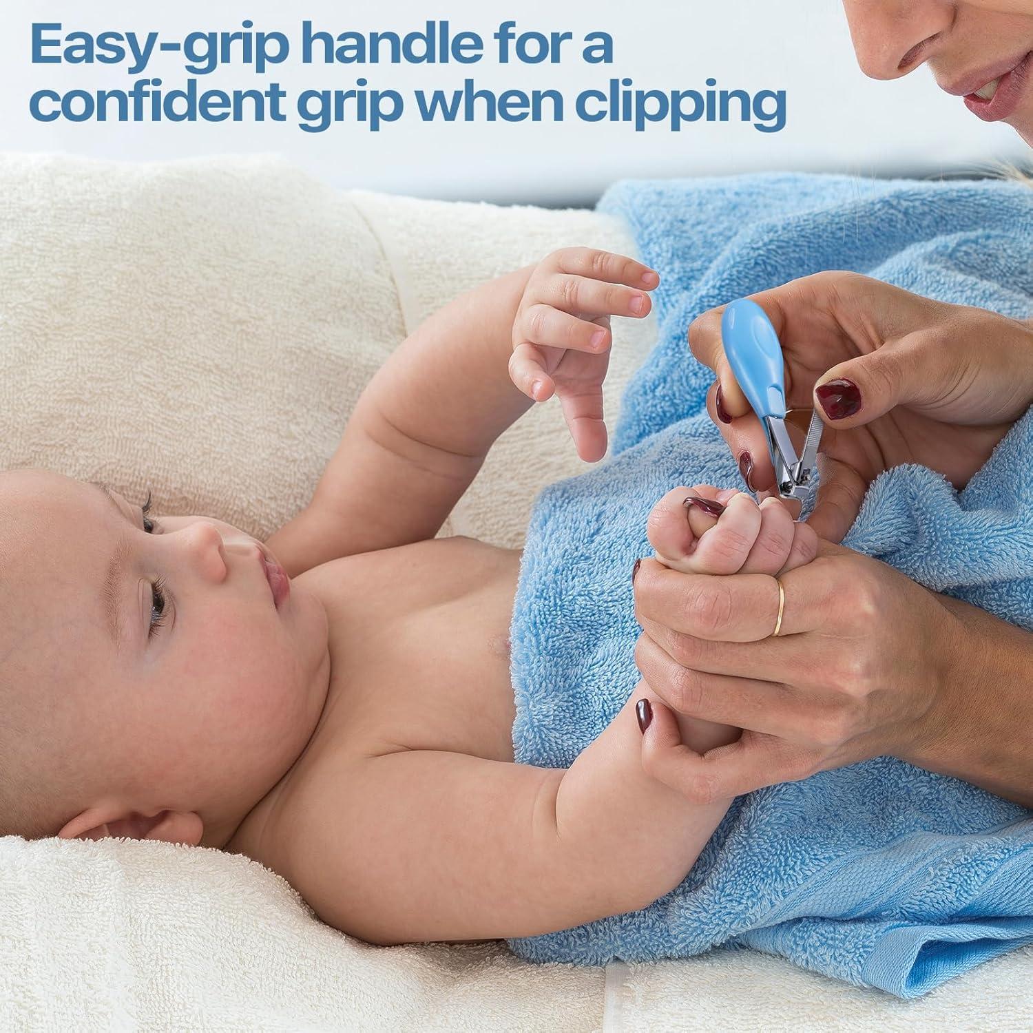 Cortauñas para Bebés Leriton 12 Pcs Azul Acero Inoxidable