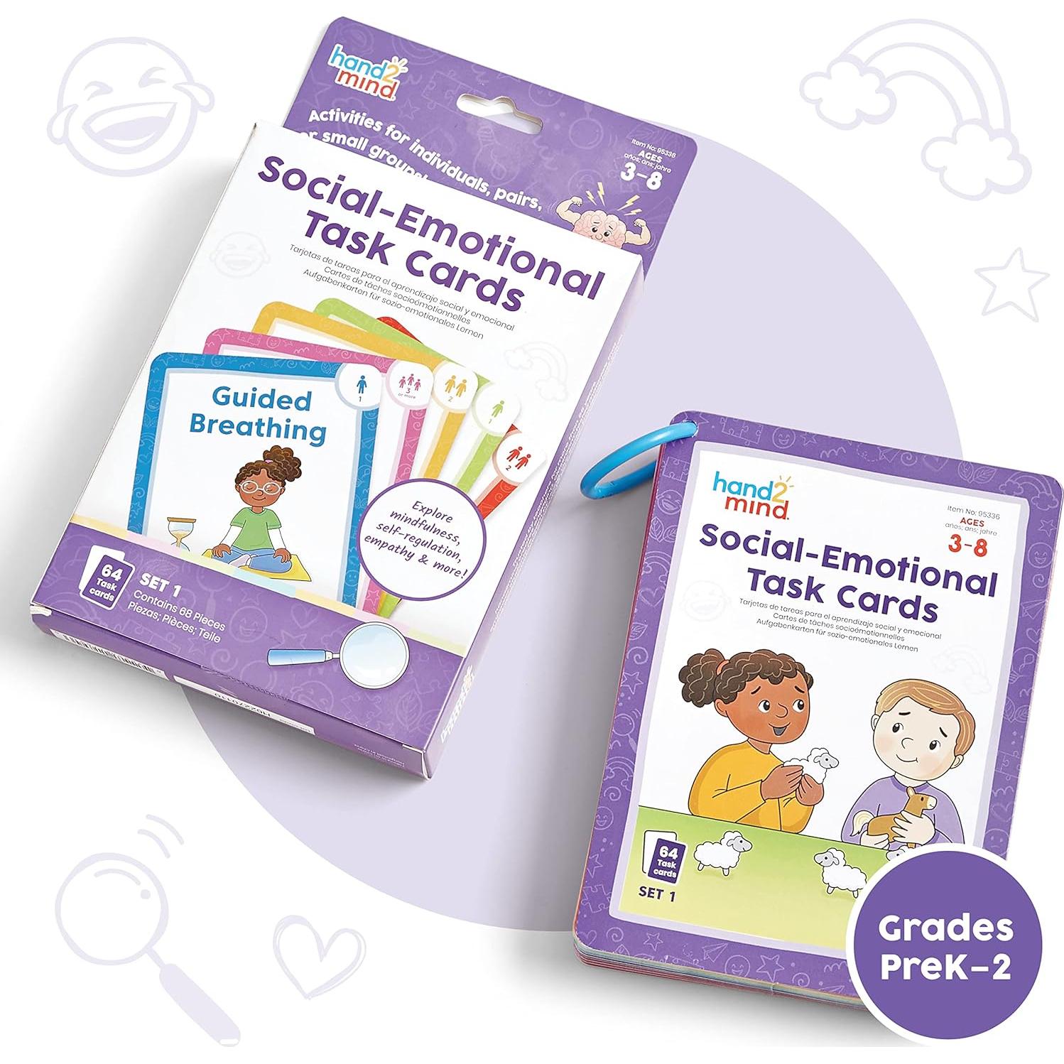 Tarjetas de Tarea Social Emocional hand2mind 64 Piezas 3+ Años