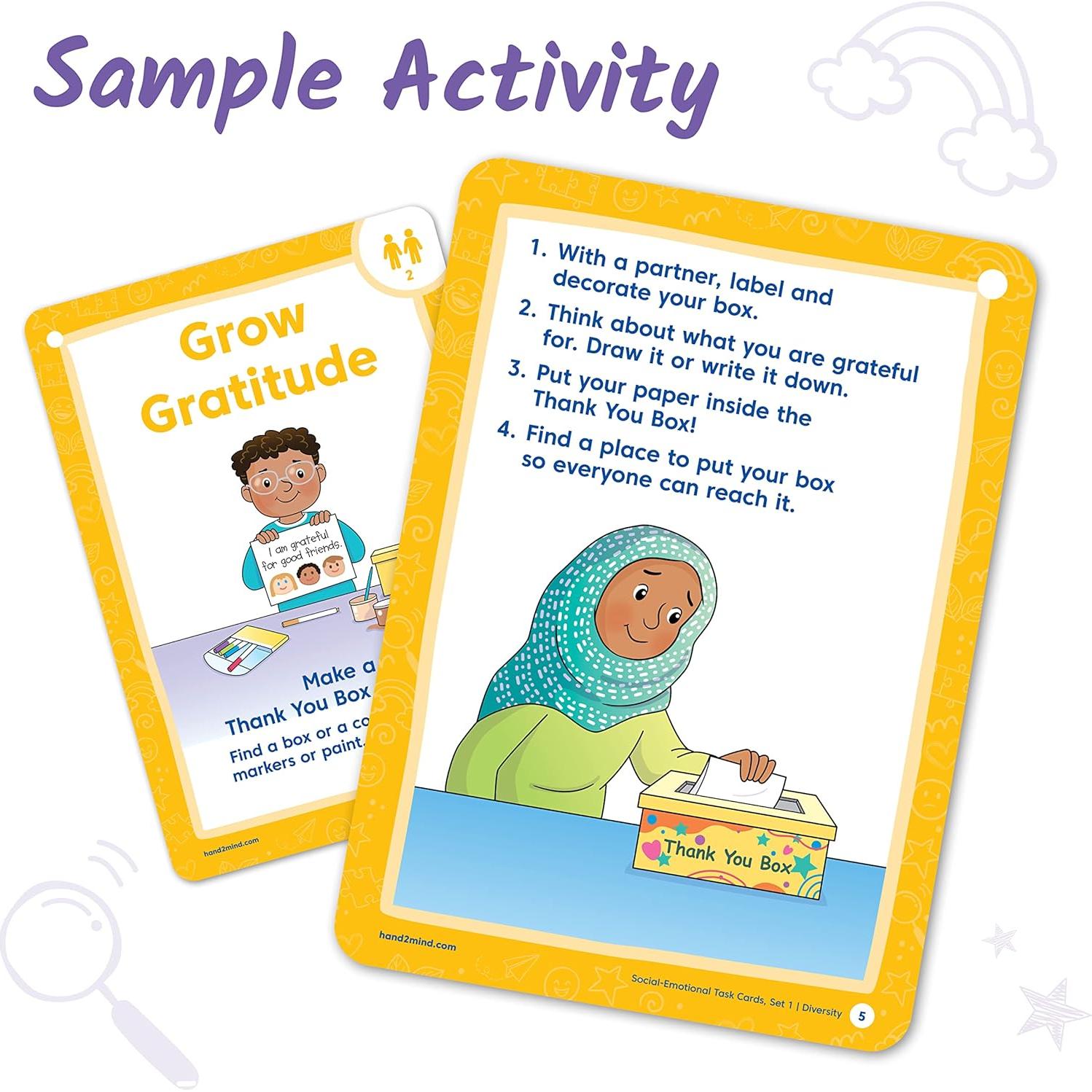 Tarjetas de Tarea Social Emocional hand2mind 64 Piezas 3+ Años