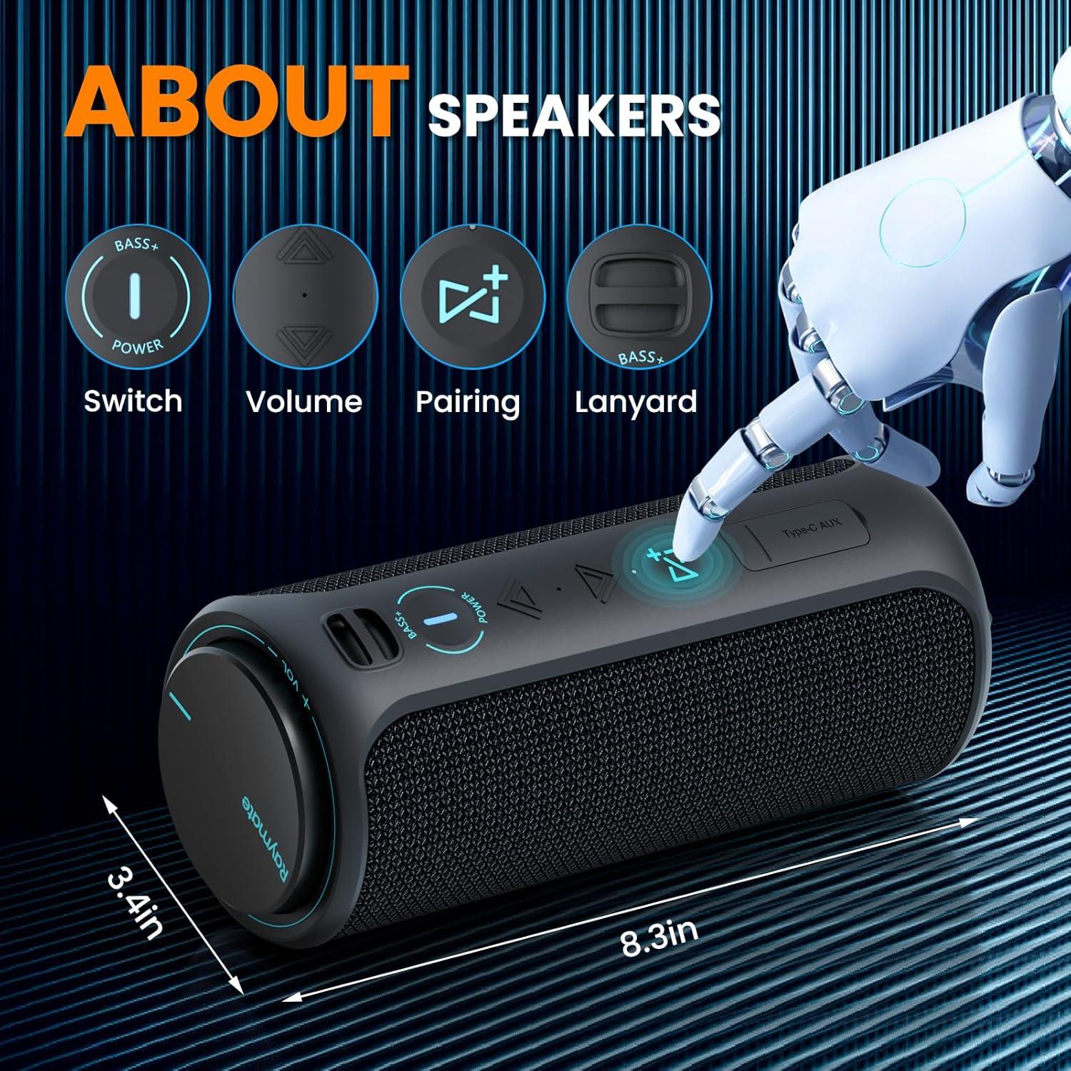 Altavoz Bluetooth Raymate S7 30W Impermeable IPX7 15H