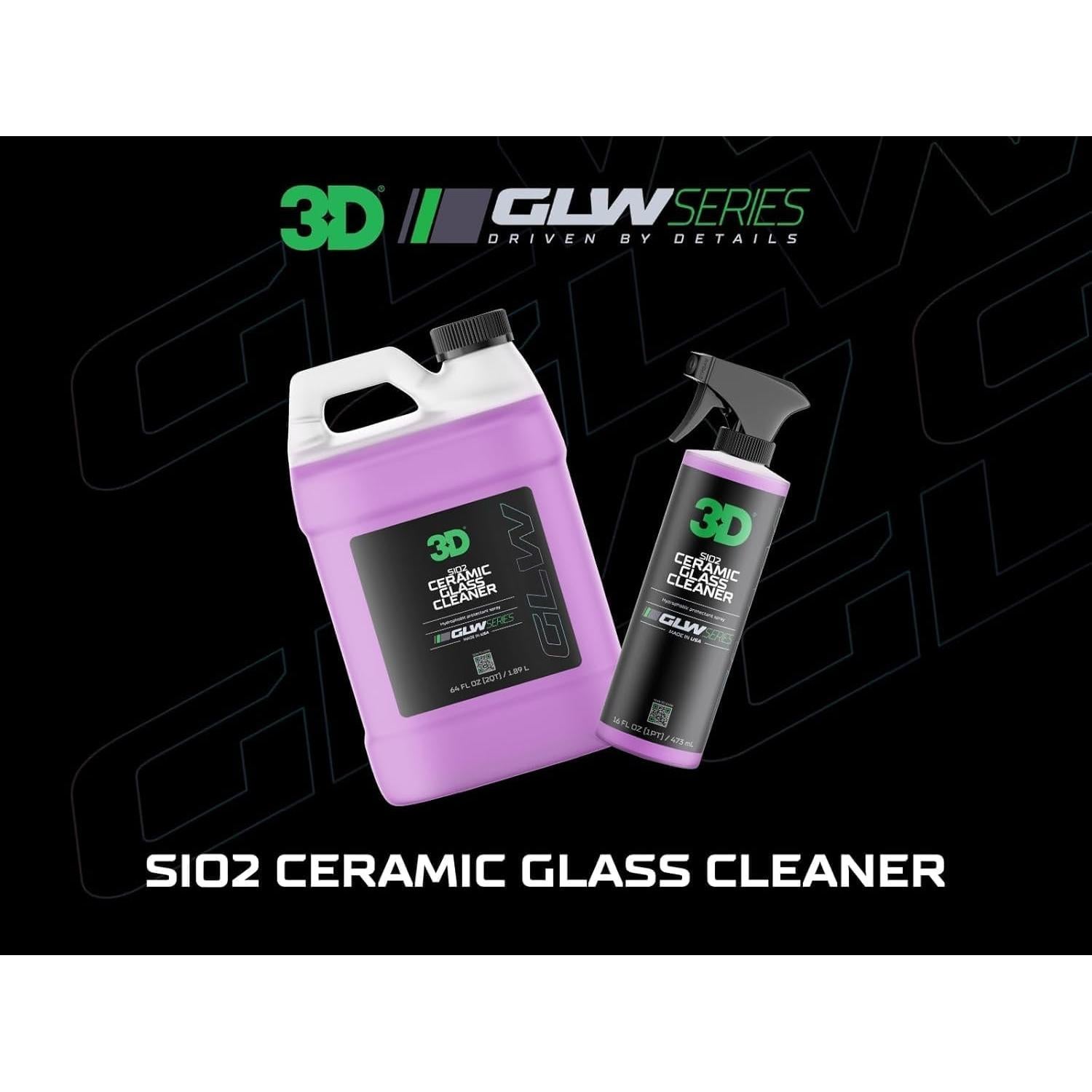 Limpiador de Vidrio Cerámico SiO2 3D GLW 473 ml - Repelente de Agua