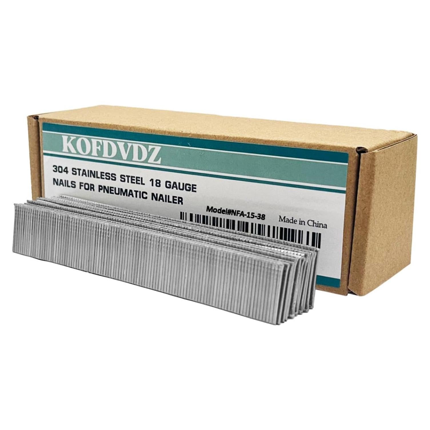 Clavos Brad 18GA Kofdvdz Acero Inoxidable 304 38mm 4000 pcs