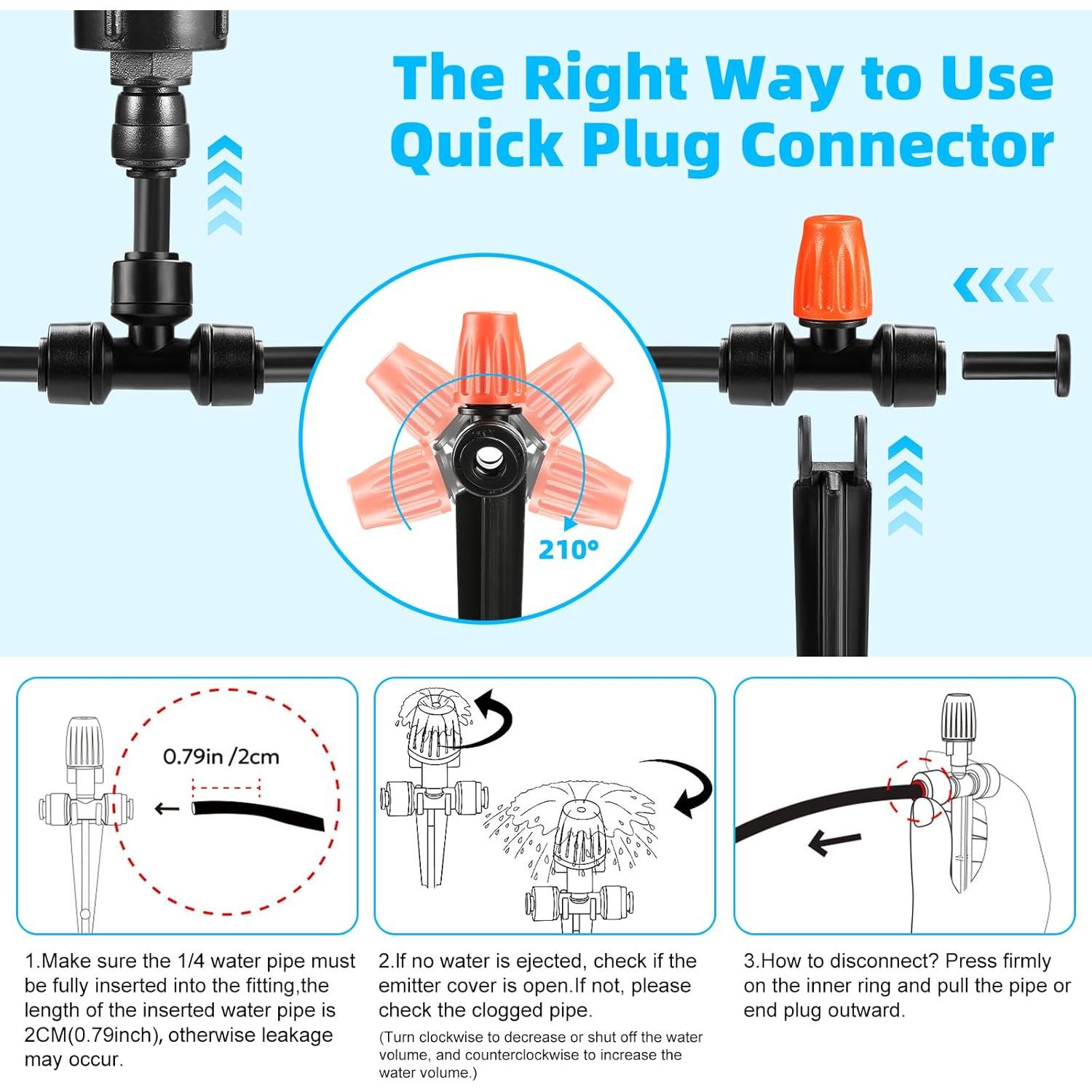 Sistema de Riego por Goteo 75FT TETHLVS - Tubos PE 1/4"