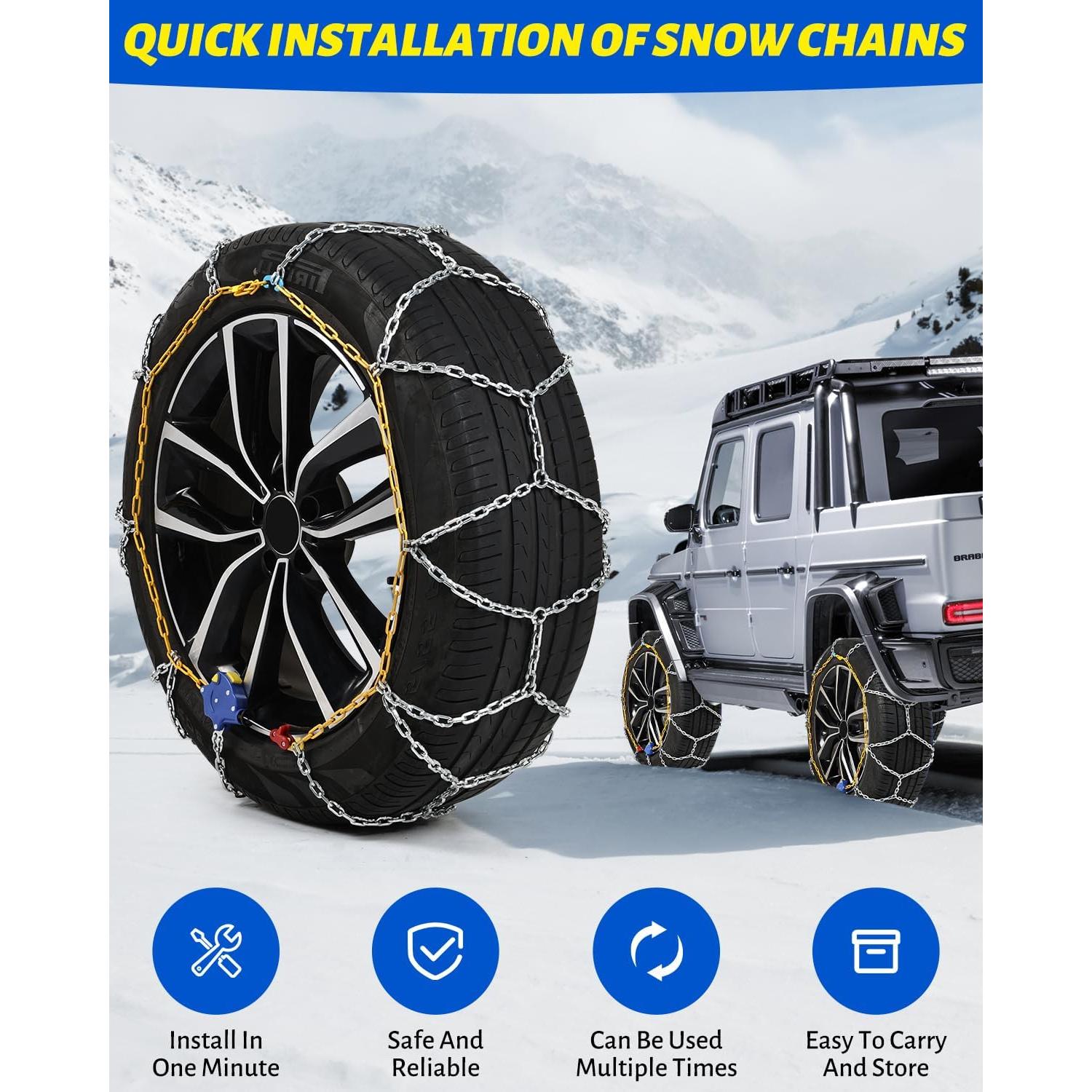 Cadenas de Nieve Artizles HKN80 para Neumáticos SUV - Instalación Rápida