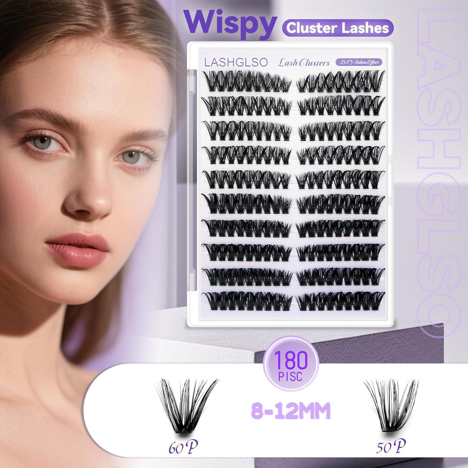 Pestañas en Racimo Ojo de Gato LASHGLSO - 180 Racimos Negros