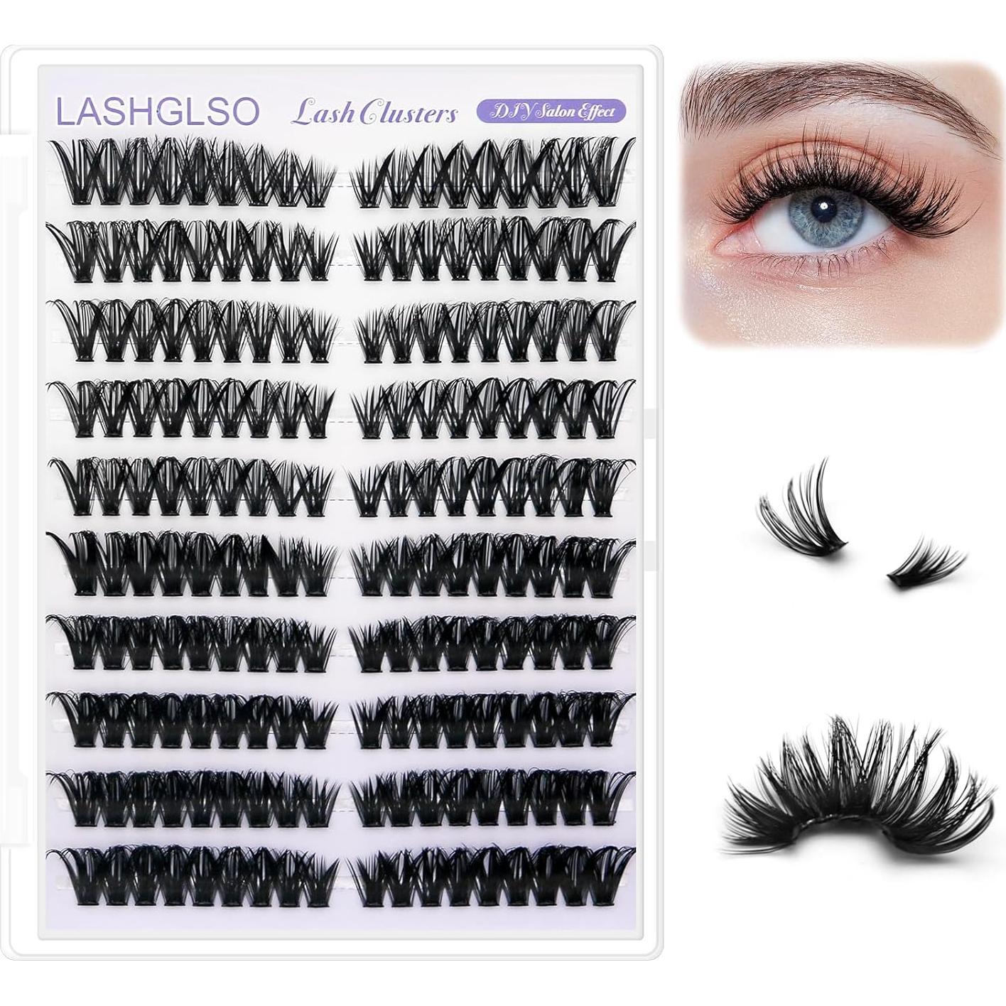 Pestañas en Racimo Ojo de Gato LASHGLSO - 180 Racimos Negros