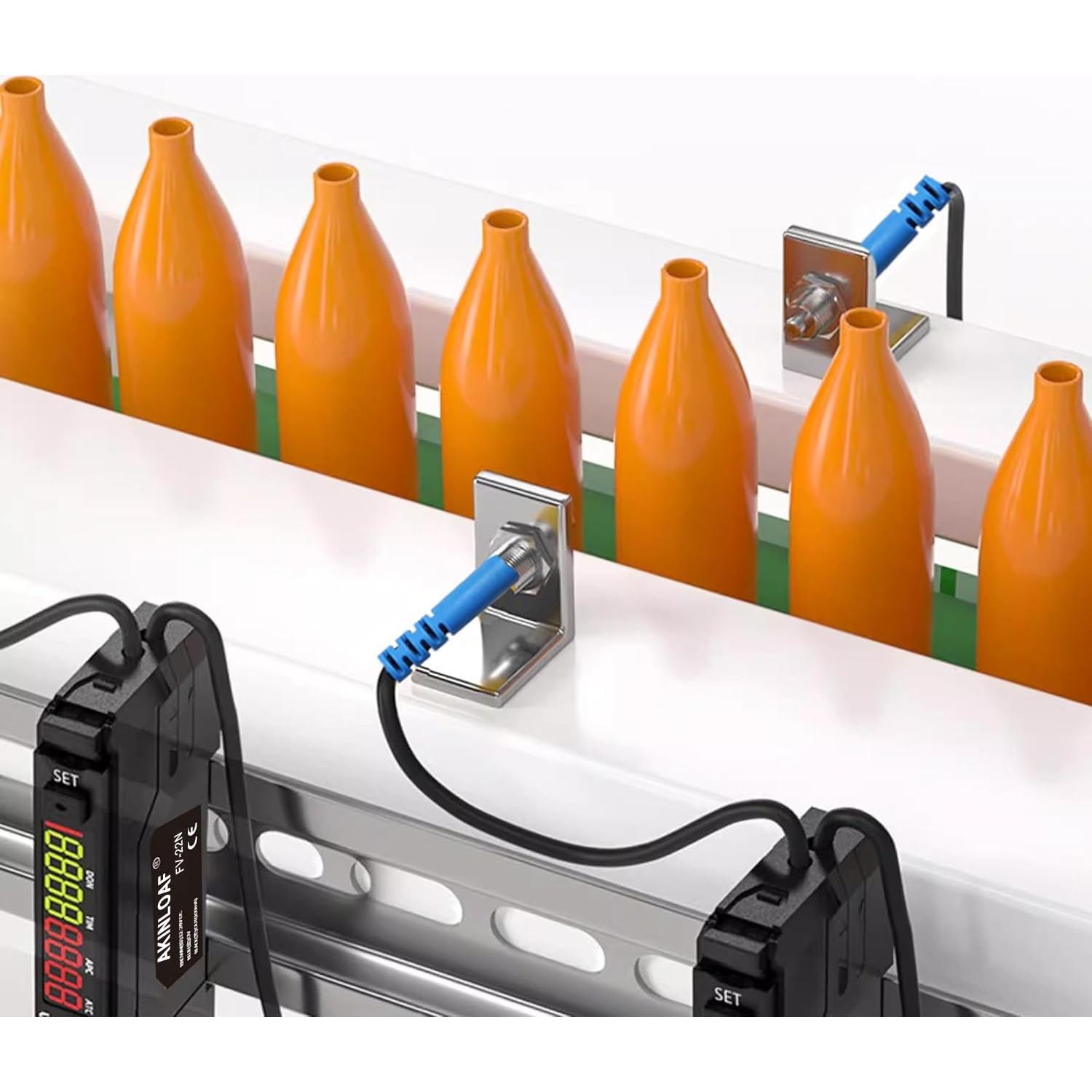 Amplificador de fibra óptica AKINLOAF FV-22N, sensor de proximidad