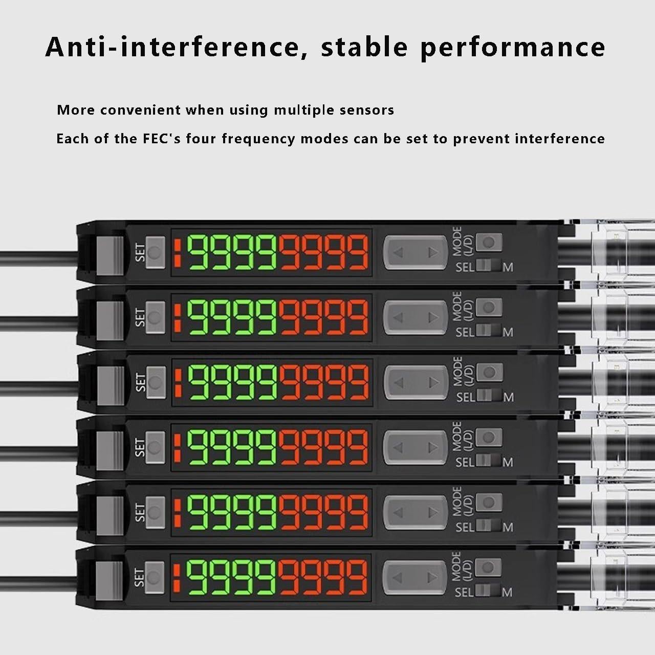 Amplificador de fibra óptica AKINLOAF FV-22N, sensor de proximidad