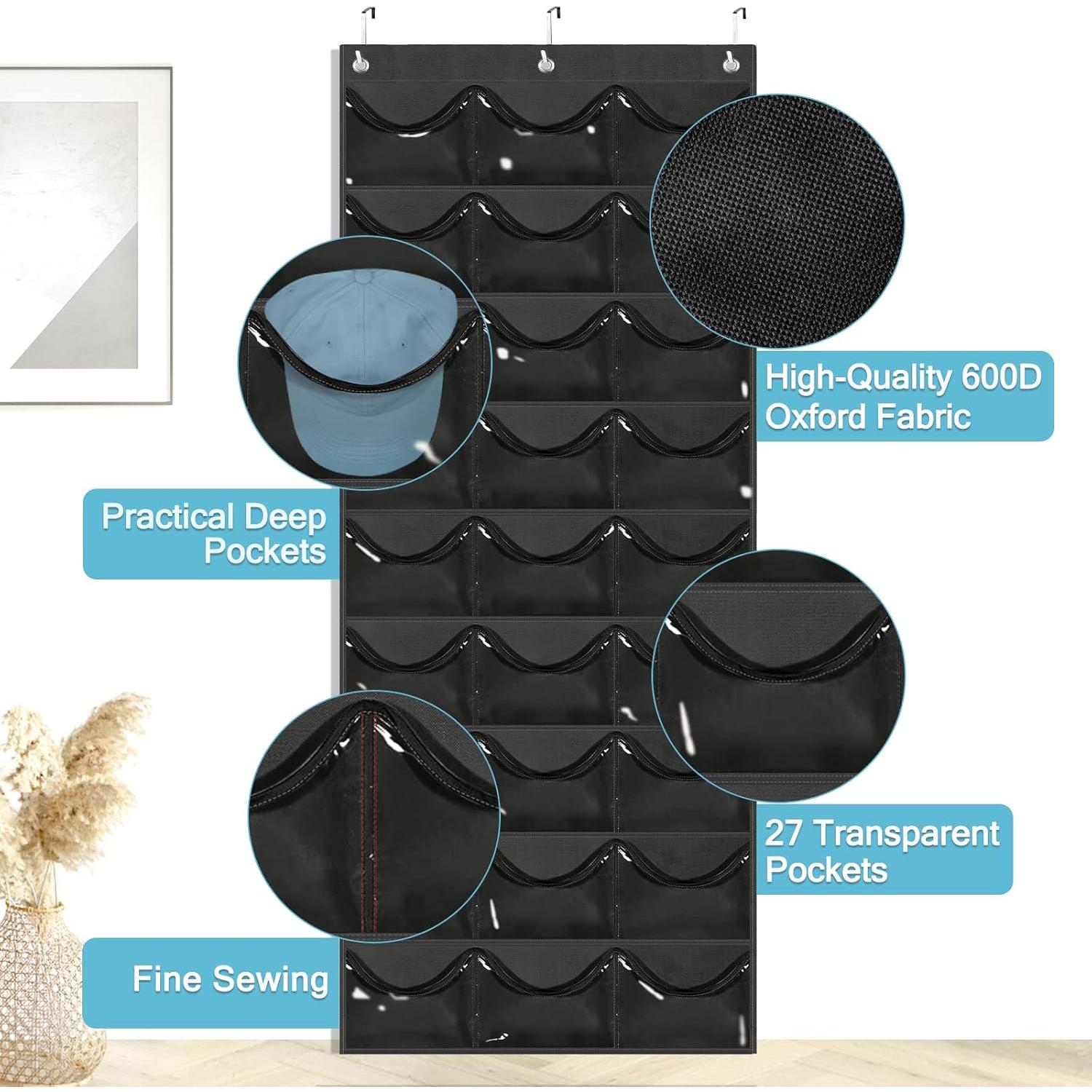 Organizador de Sombreros OAKJAR con 27 Bolsillos y Ganchos
